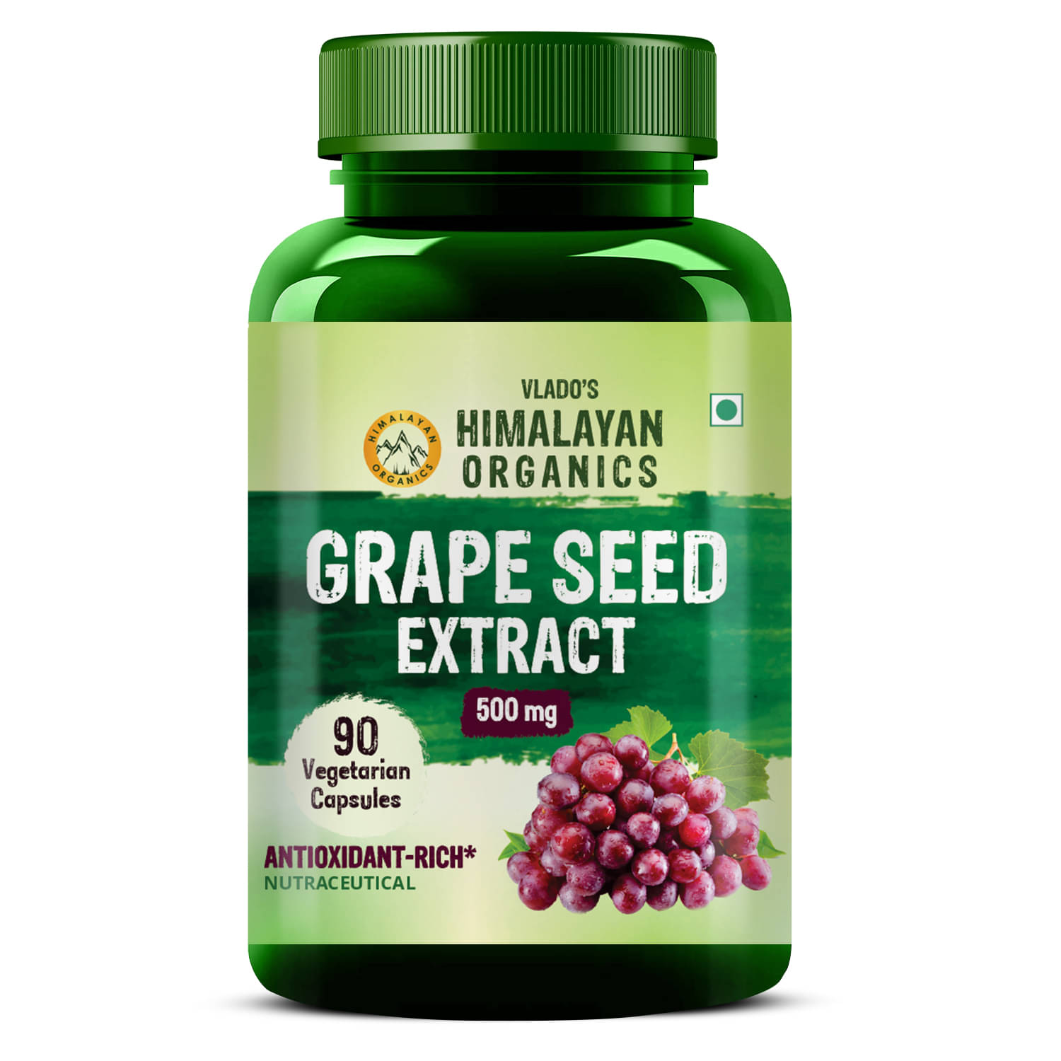 Vlado's Himalayan Organics Grape Seed Extract 500mg/Serving for Healthy Cholesterol Level 90 No.s Vlado's Himalayan Organics Grape Seed Extract 500mg/Serving for Healthy Cholesterol Level 90 No.s