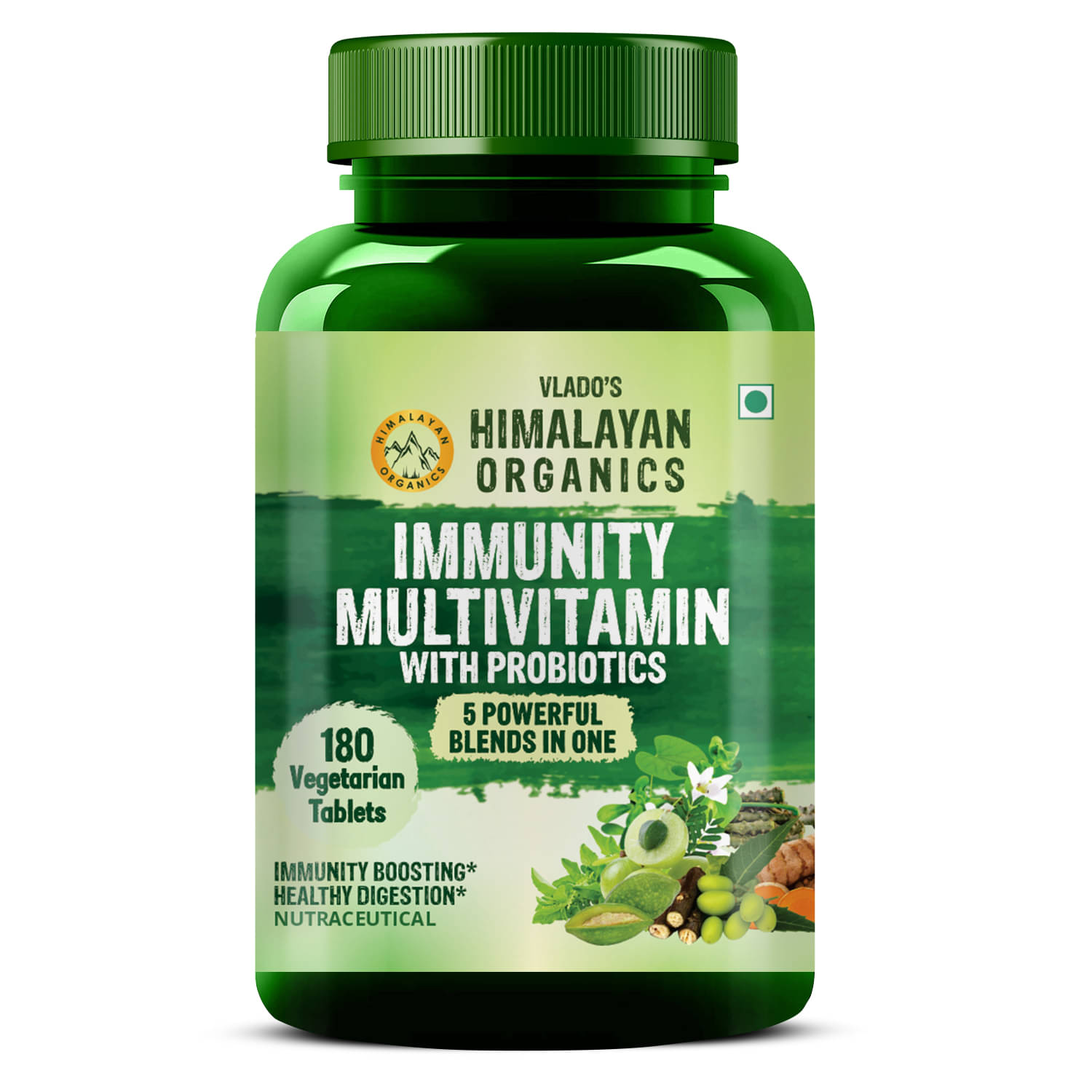 Vlado's Himalayan Organics Immunity Multivitamin Capsule with Probiotics Men & Women 180 No.s Vlado's Himalayan Organics Immunity Multivitamin Capsule with Probiotics Men & Women 180 No.s