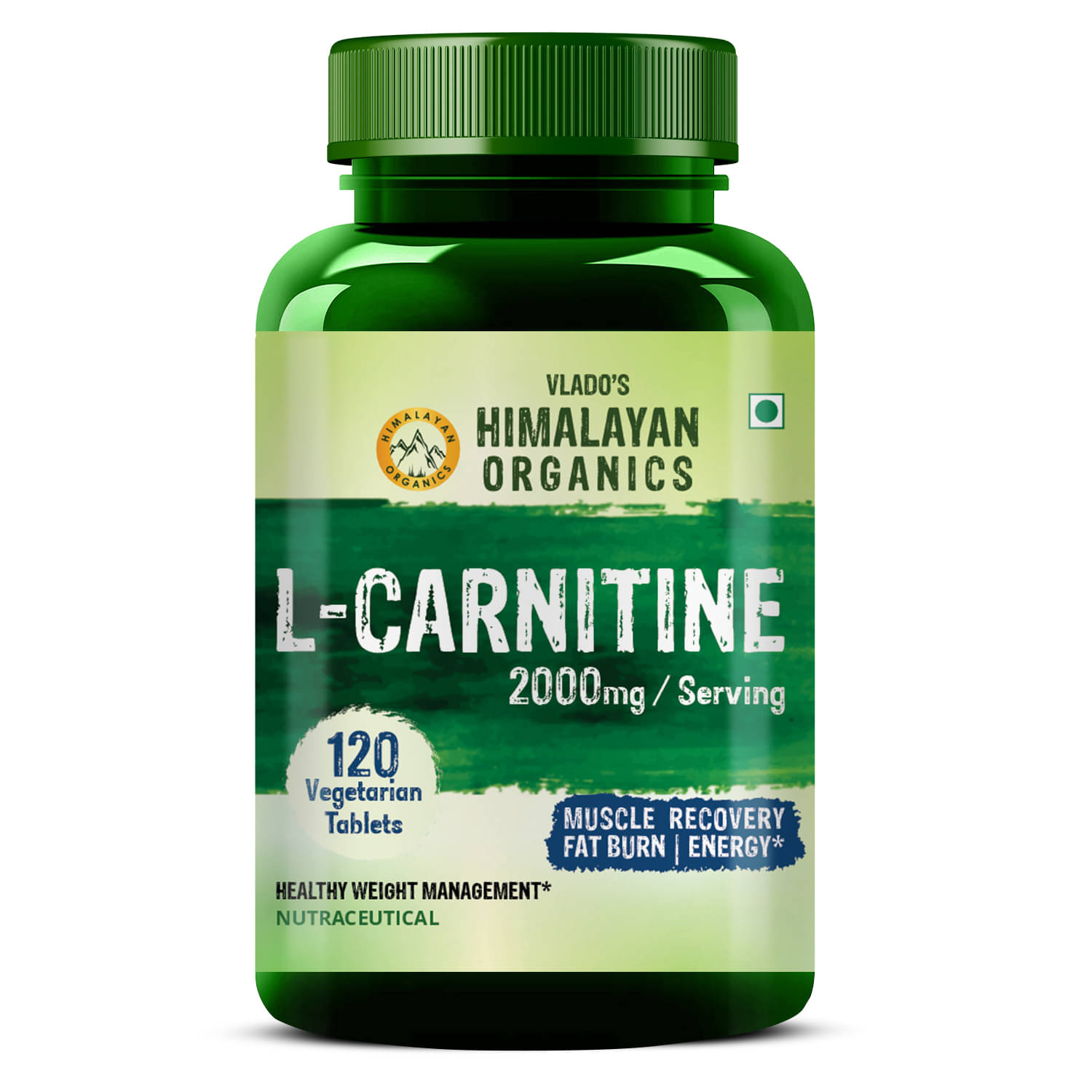 Vlado's Himalayan Organics L-Carnitine 2000mg/Serve Supports Muscle Recovery Fat Burn 120 No.s Vlado's Himalayan Organics L-Carnitine 2000mg/Serve Supports Muscle Recovery Fat Burn 120 No.s