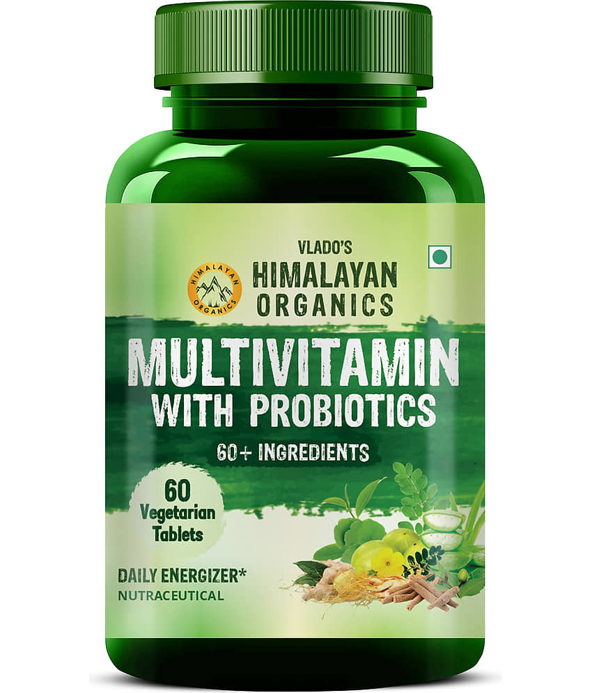 Vlado's Himalayan Organics Multivitamin Veg Tablets + Probiotics Bone, Gut, Immunity & Energy 60 No.s