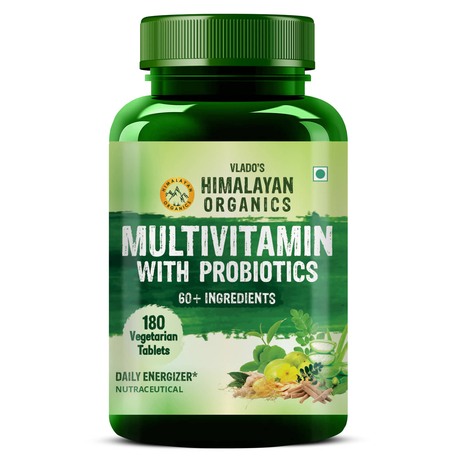 Vlado's Himalayan Organics Multivitamin men-women with 60 ingredients with probiotics 180No.s