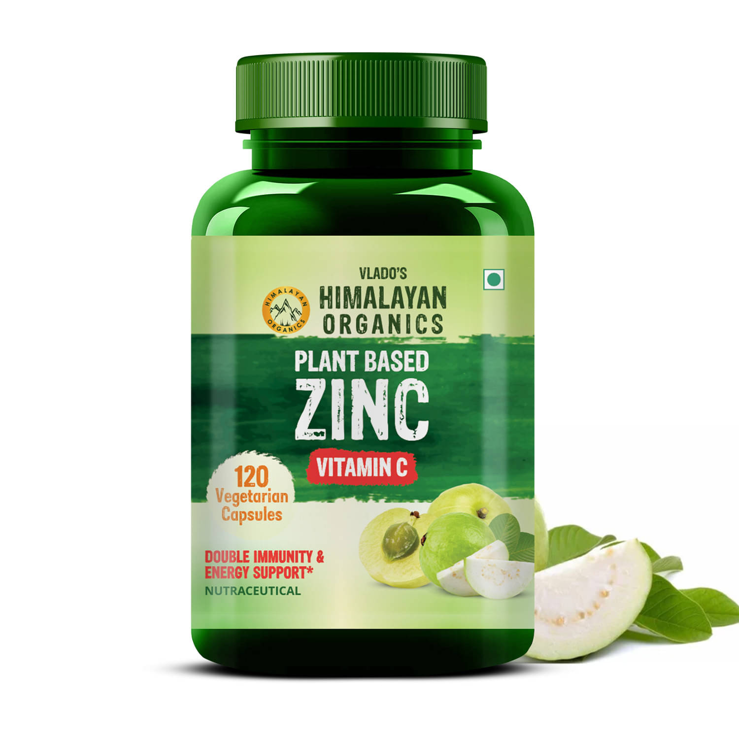     			Vlado's Himalayan Organics Plant Based Zinc with Vitamin C Builds Immunity, 120 No.s