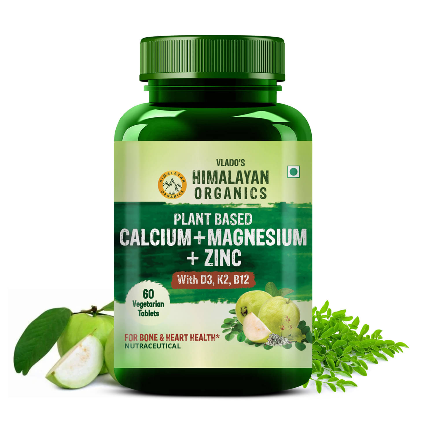 Vlado's Himalayan Plant Calcium, Magnesium, Zinc + D3 & K2 Tablets Bone, Heart, Muscle 60 No.s Vlado's Himalayan Plant Calcium, Magnesium, Zinc + D3 & K2 Tablets Bone, Heart, Muscle 60 No.s