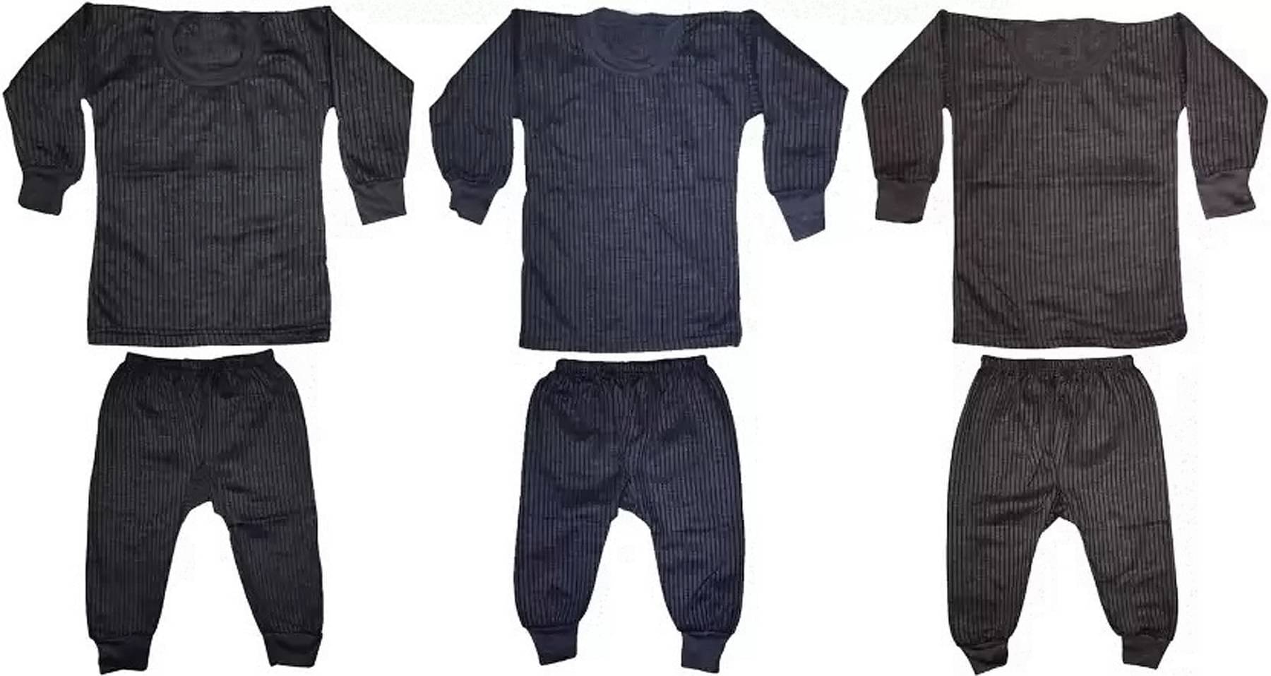 pinkshine Pack of 3 Unisex for Baby Hoisery Thermal Top & Bottom Set ( Multicolor ) pinkshine Pack of 3 Unisex for Baby Hoisery Thermal Top & Bottom Set ( Multicolor )