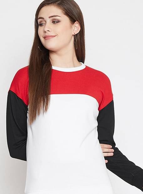     			AUSTIN WOOD Women Fleece Sweatshirt ( Red )