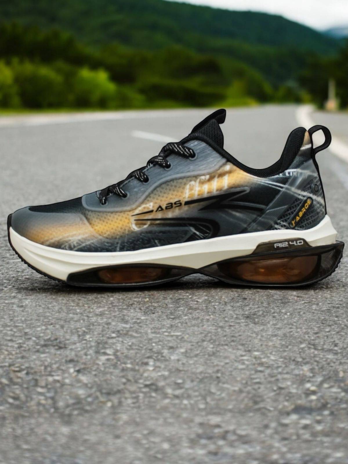 Abros BOLTFLEX-ON Black Men's Sports Running Shoes Abros BOLTFLEX-ON Black Men's Sports Running Shoes