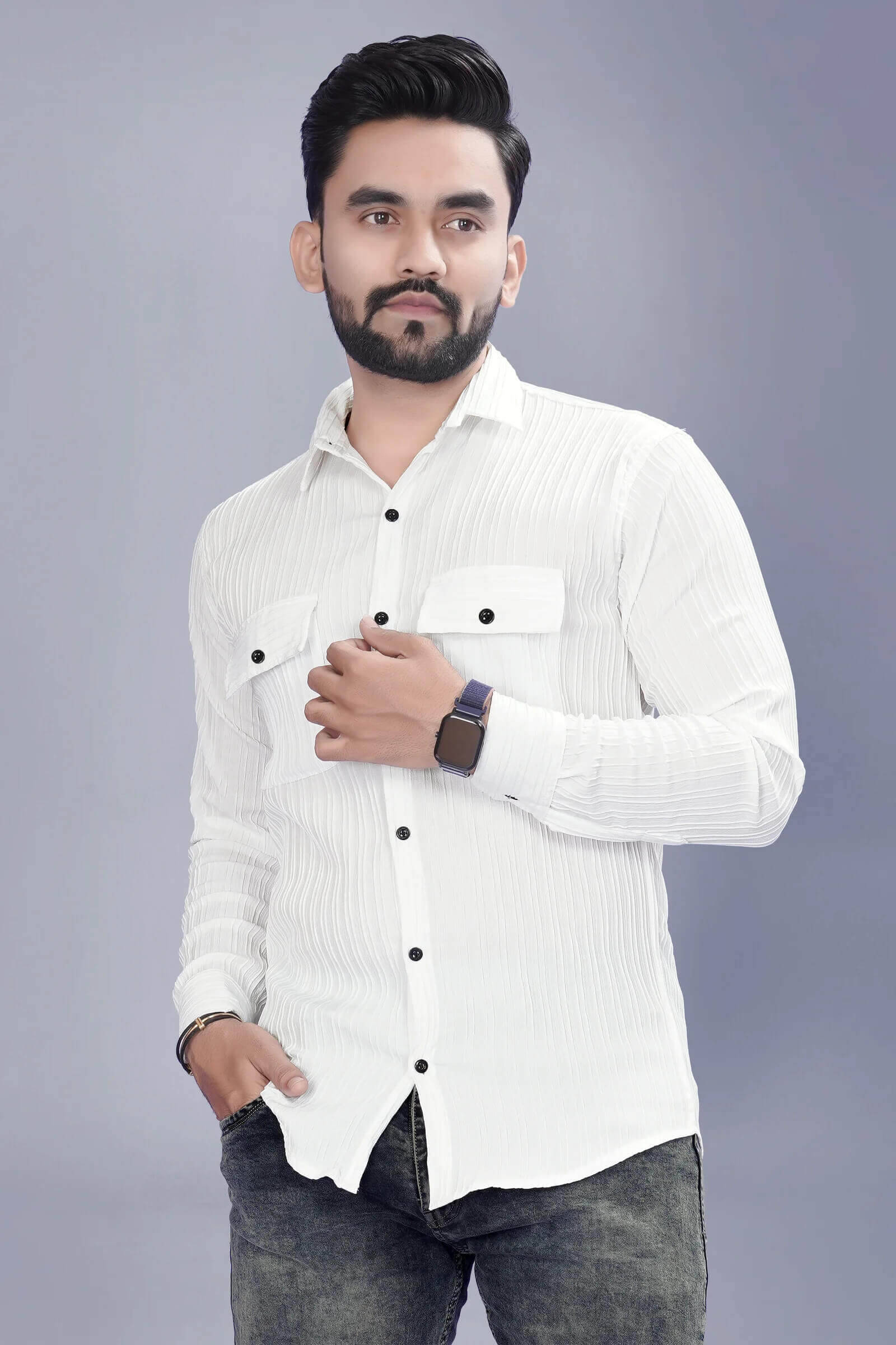 Bluedove Poly Cotton Regular Fit Solids Full Sleeves Men's Casual Shirt - White ( Pack of 1 )     			Bluedove Poly Cotton Regular Fit Solids Full Sleeves Men's Casual Shirt - White ( Pack of 1 )