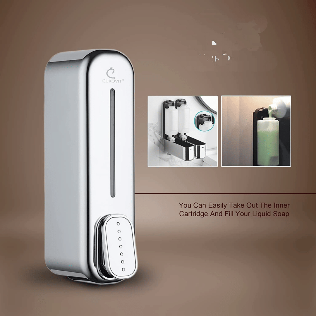     			COSWARE - Soap Dispenser Silver Dolphin 1Pcs