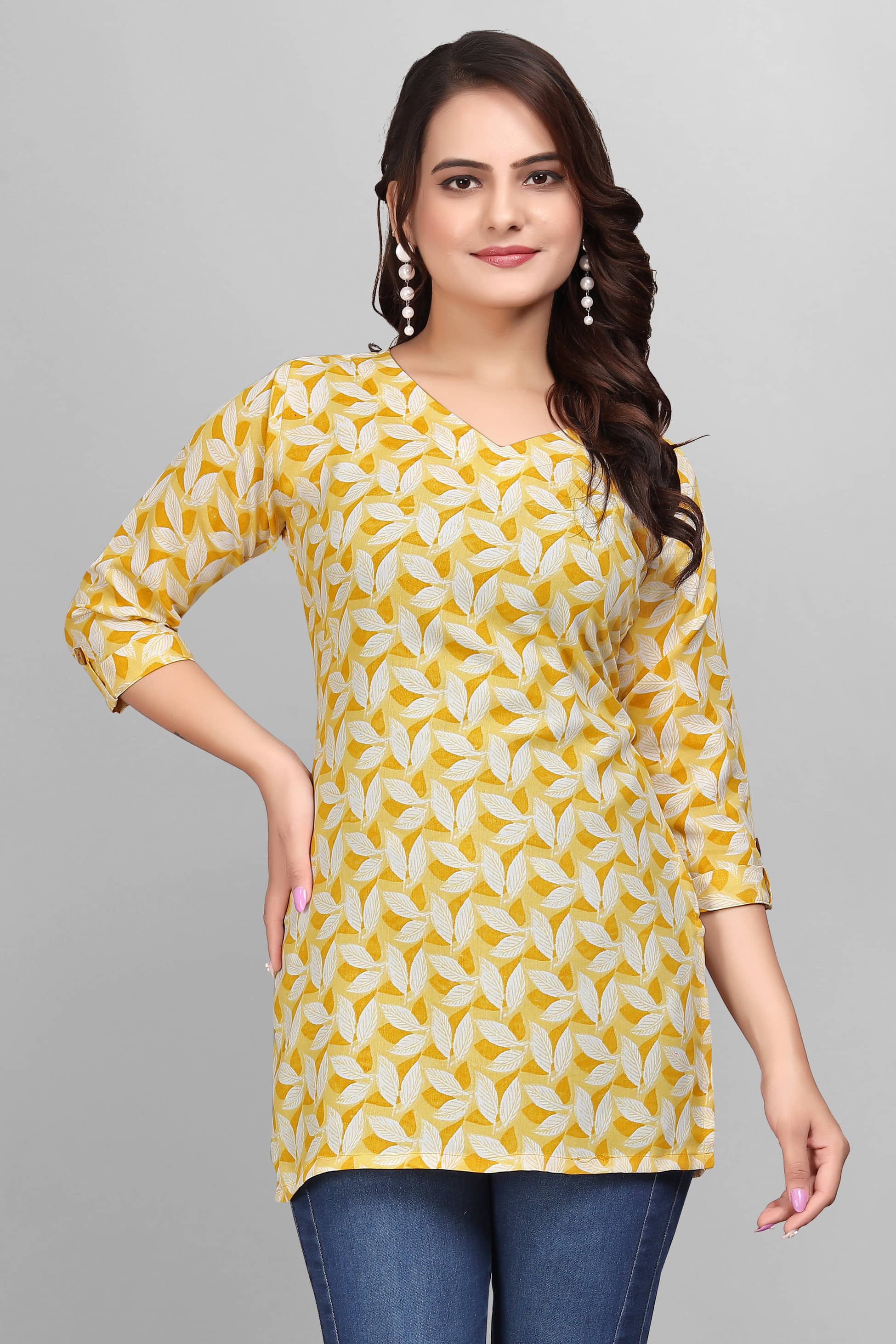 Cotton Blend Short Kurti For Women (Pack of 1) - Kurtis, Tunics | Buy online on ZillyBuy