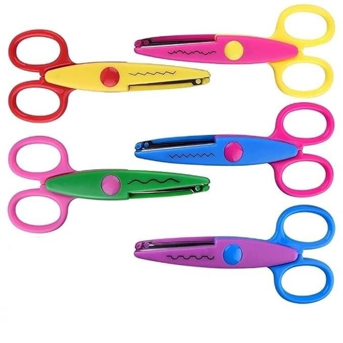     			Freedy Designer Shape Cutter Scissor Pack of 4 Different Design, Zig Zag Scissor for DIY Craft Work, Project Work, Border Making and Scrapbooking, Multicolor, Designer Shape Scissor Pack of 5(ee)