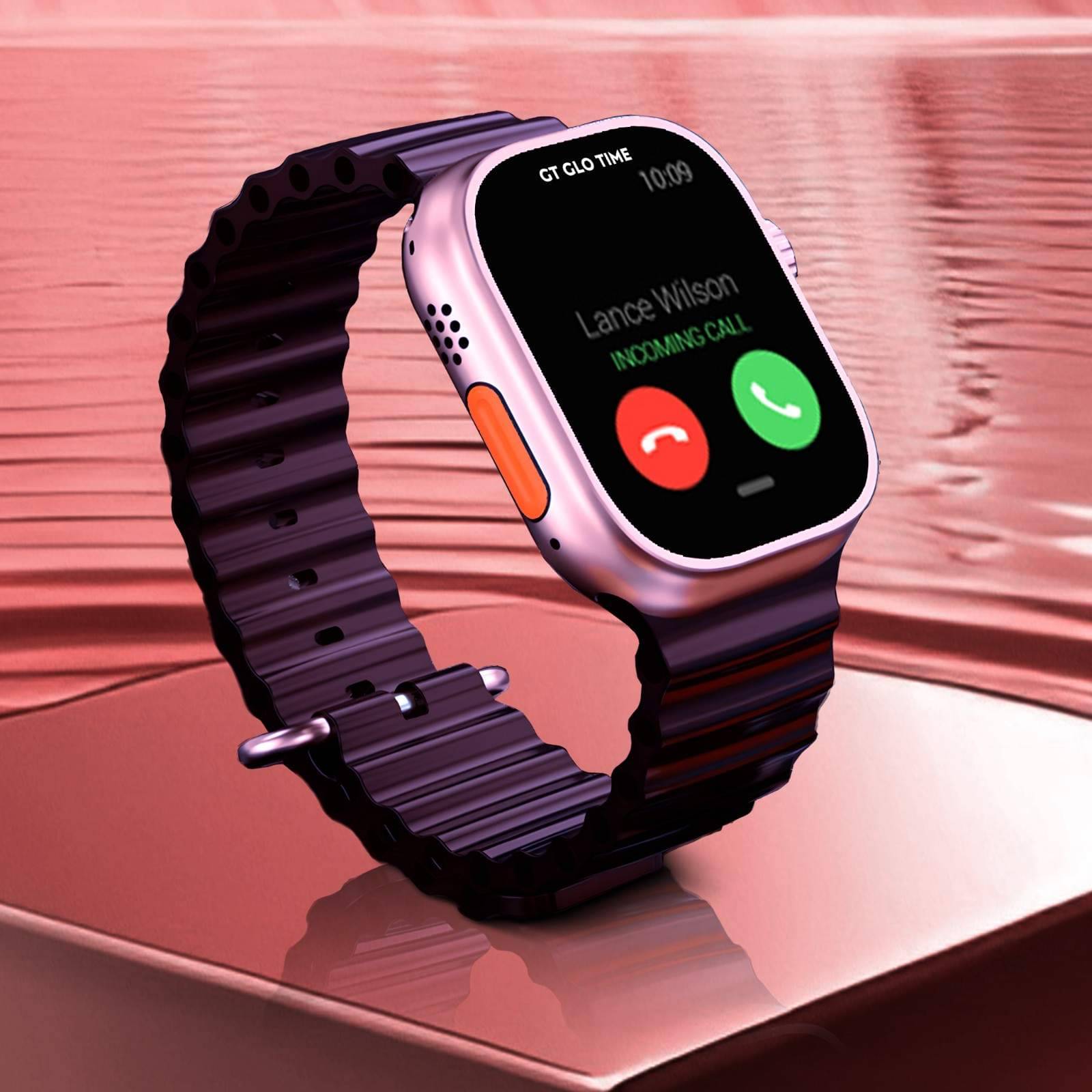     			GT GLOTIME AMOLED BT Calling Silicone Upto 1-2 days Smart Watch Black