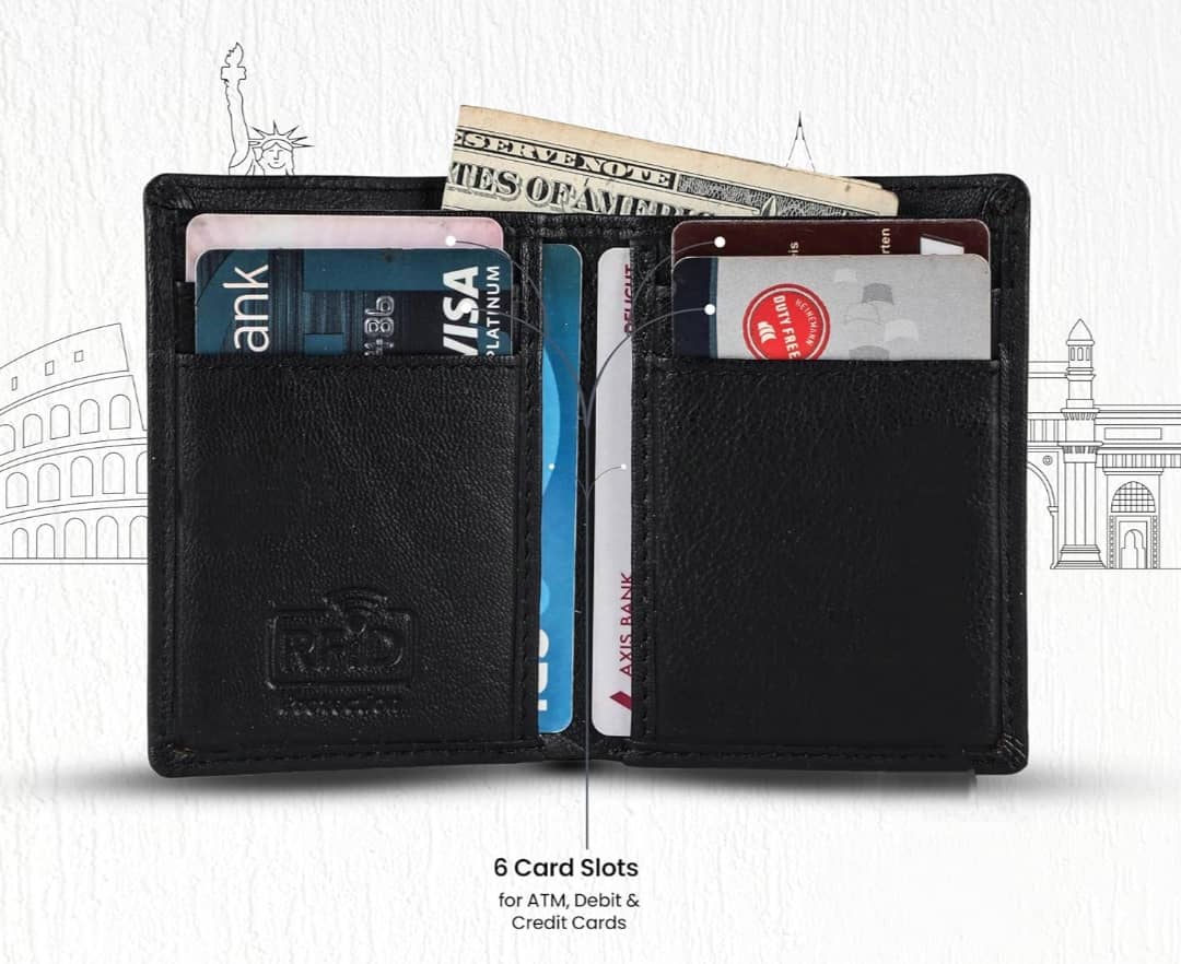 HIDEFLIX Black PU Men's Regular Wallet ( Pack of 1 ) - Handbags | Buy online on ZillyBuy