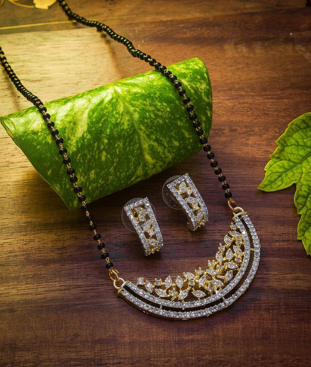     			Harsha Creation Golden Mangalsutra Set ( Pack of 1 )