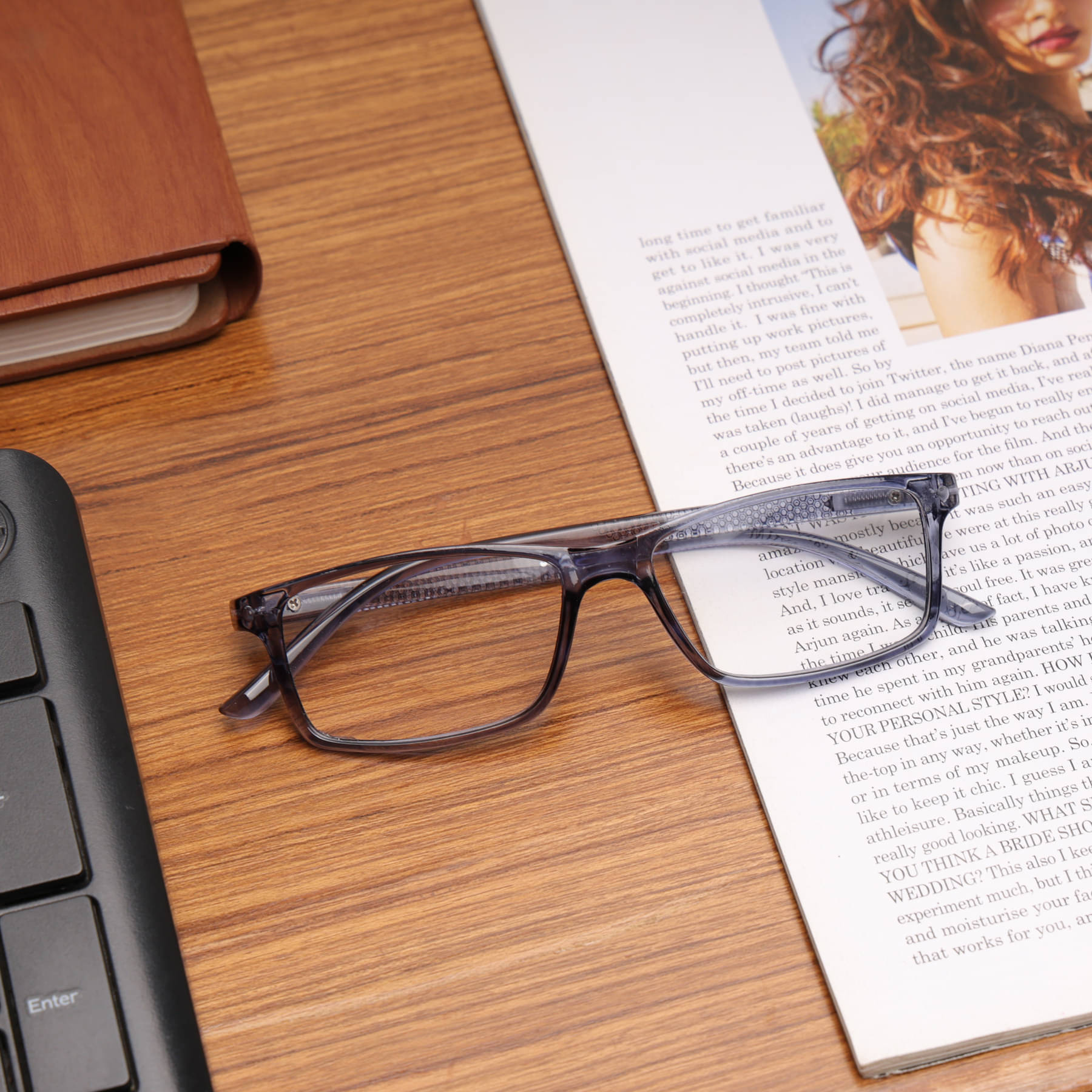 Hexxa Rectangle Full Rim Reading Glasses Hexxa Rectangle Full Rim Reading Glasses