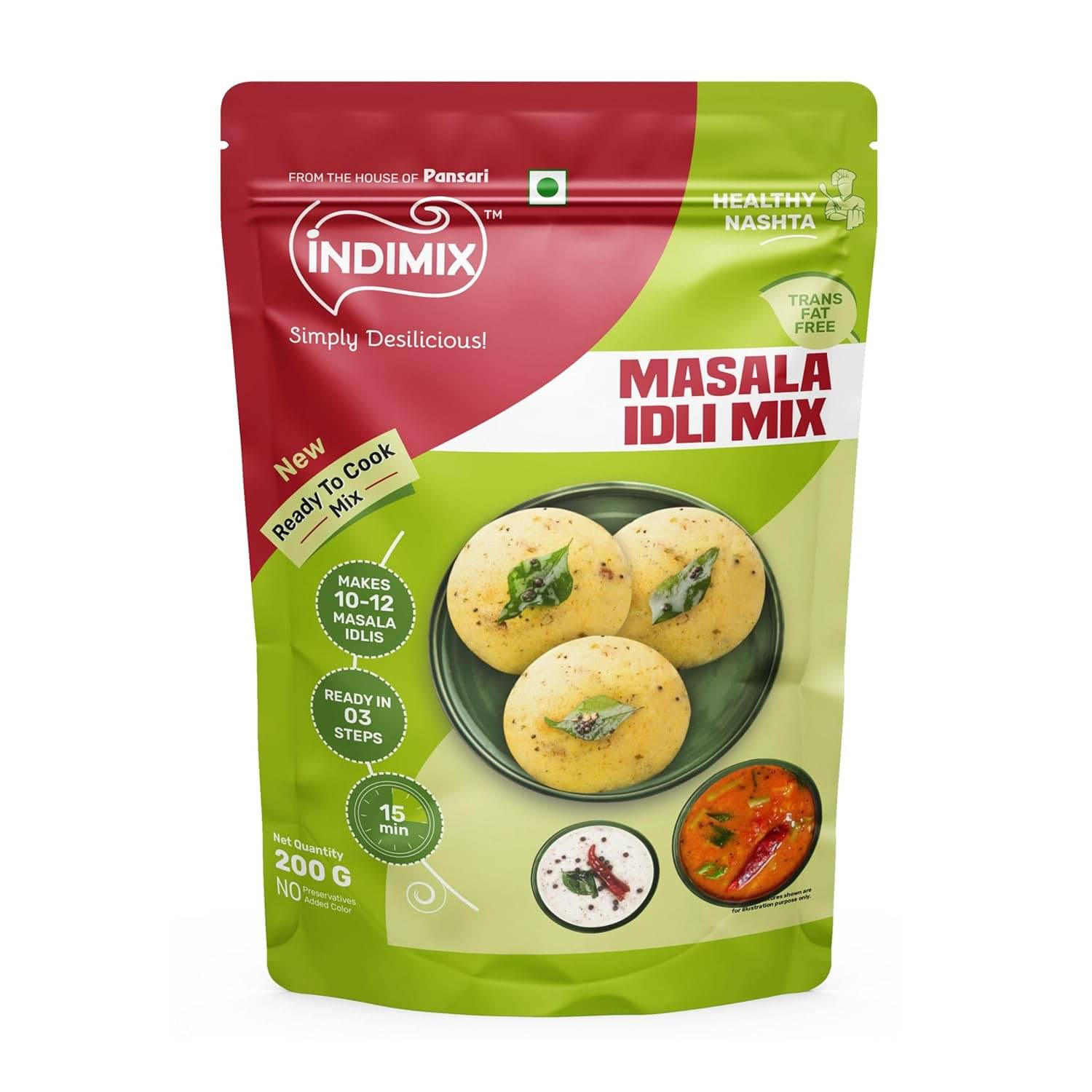 INDIMIX Ready to Cook Masala Idli 200 gm INDIMIX Ready to Cook Masala Idli 200 gm