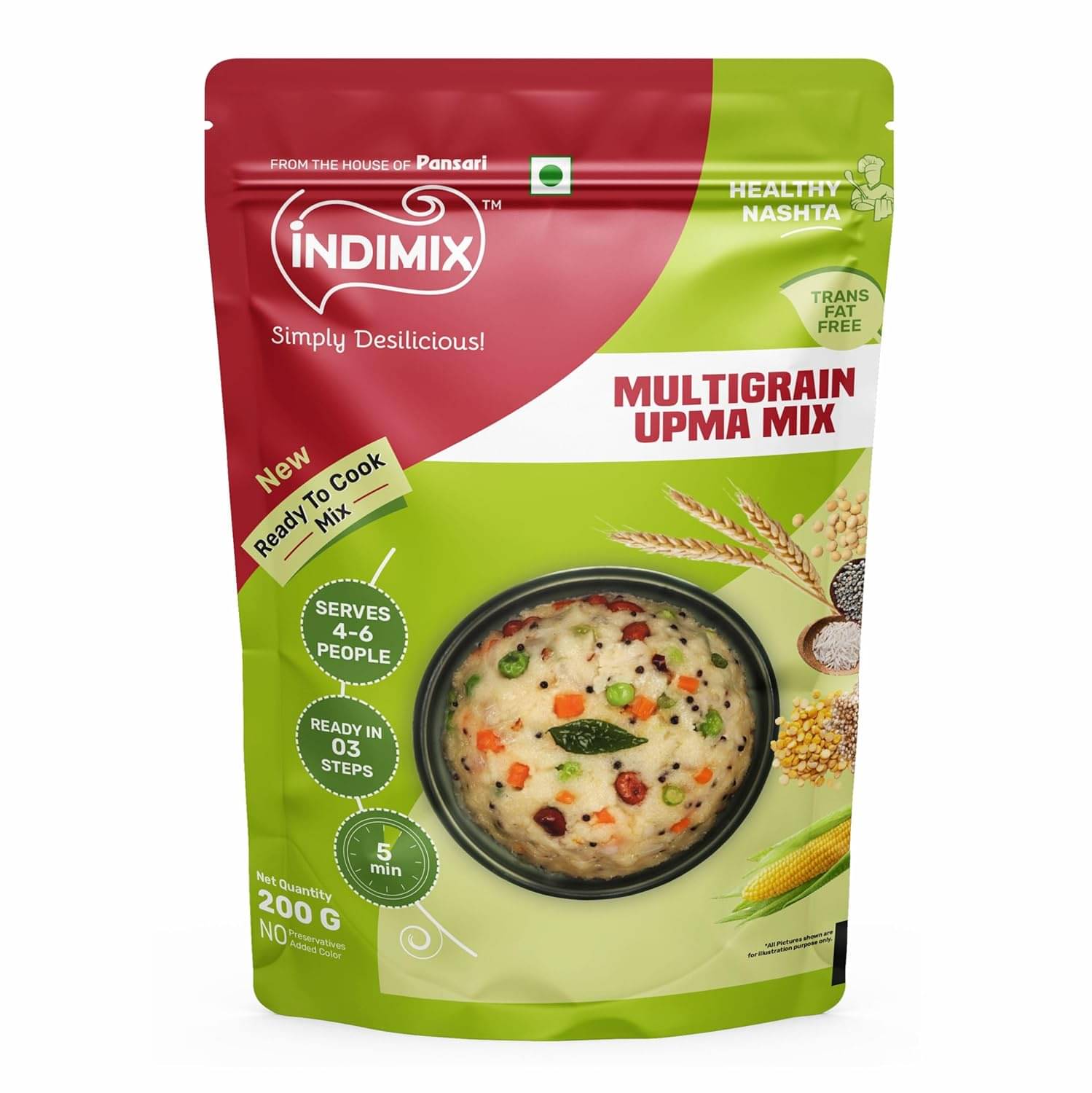 INDIMIX Ready-Cook MultigrainUpma 200 gm INDIMIX Ready-Cook MultigrainUpma 200 gm