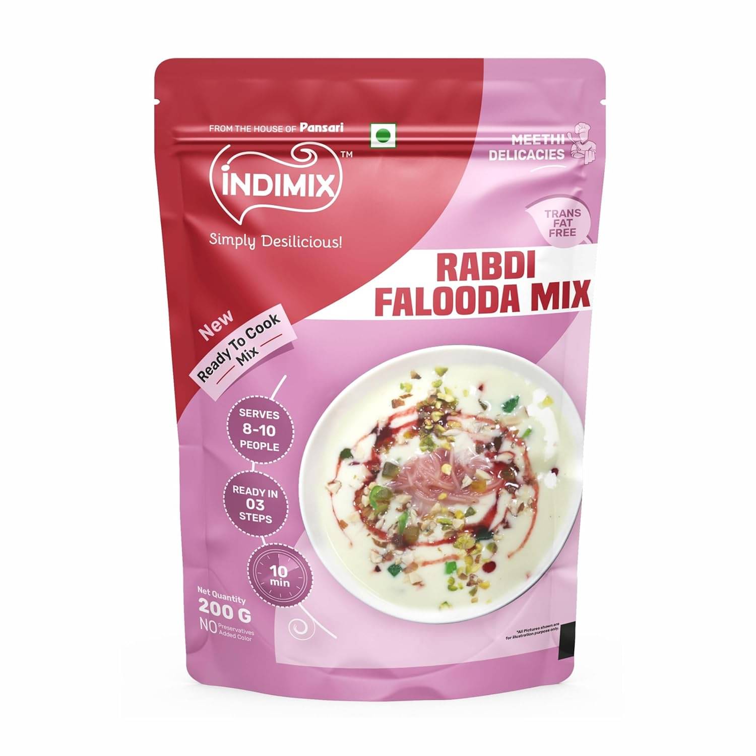 INDIMIX Ready-Cook Rabdi Faluda 200 gm     			INDIMIX Ready-Cook Rabdi Faluda 200 gm