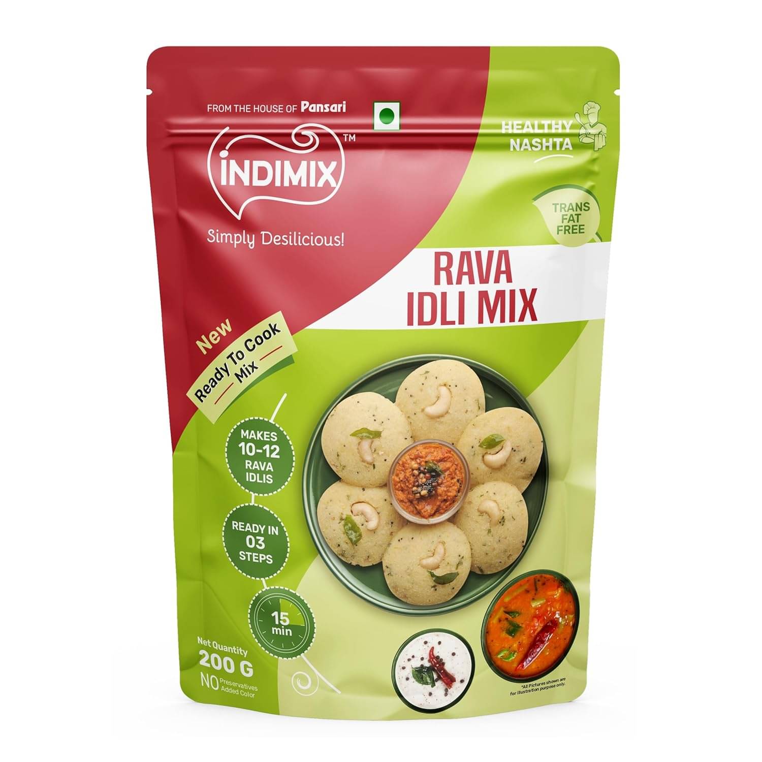 INDIMIX Ready To Cook Rava Idli 200 gm INDIMIX Ready To Cook Rava Idli 200 gm