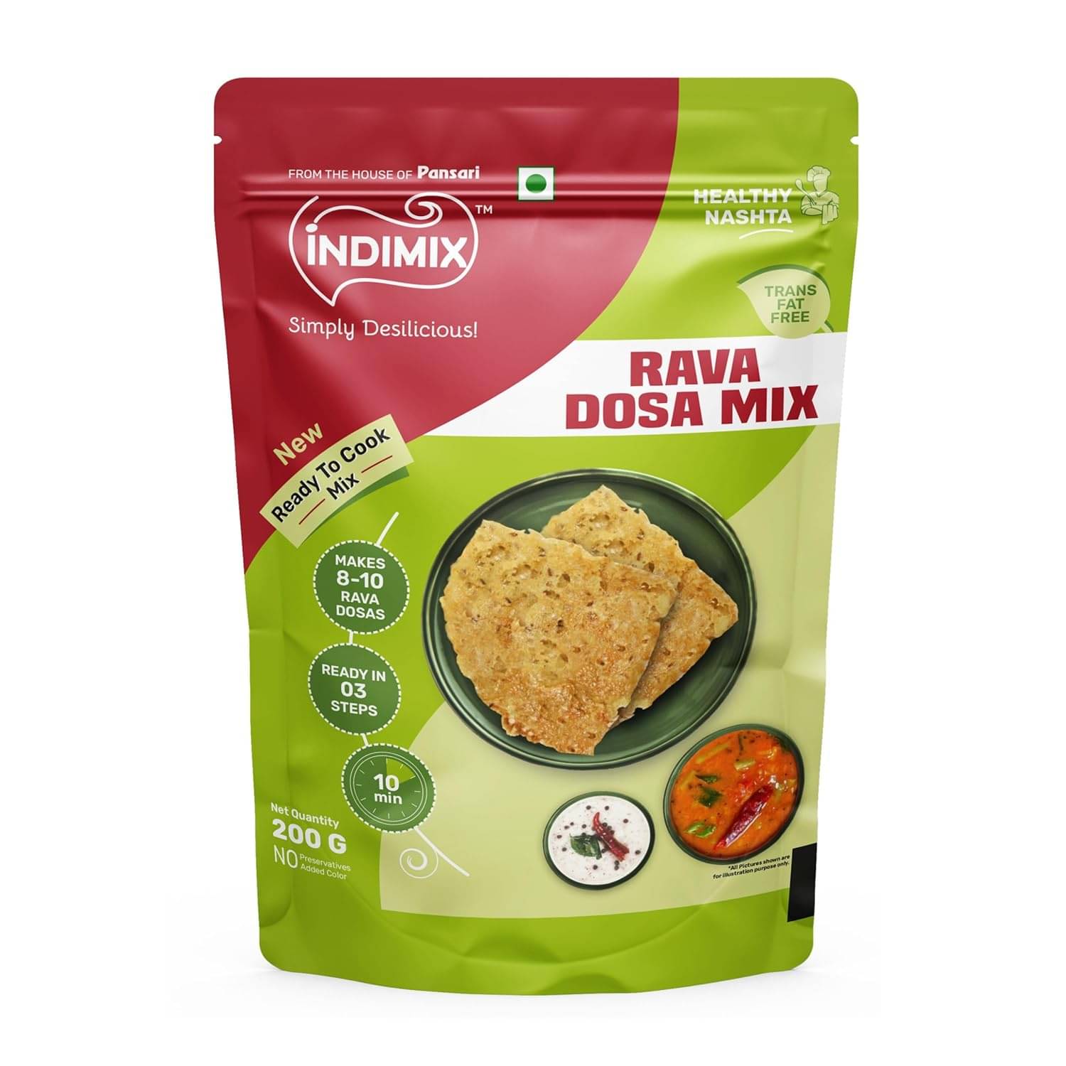 INDIMIX Ready To Cook Rava Dosa 200 gm INDIMIX Ready To Cook Rava Dosa 200 gm