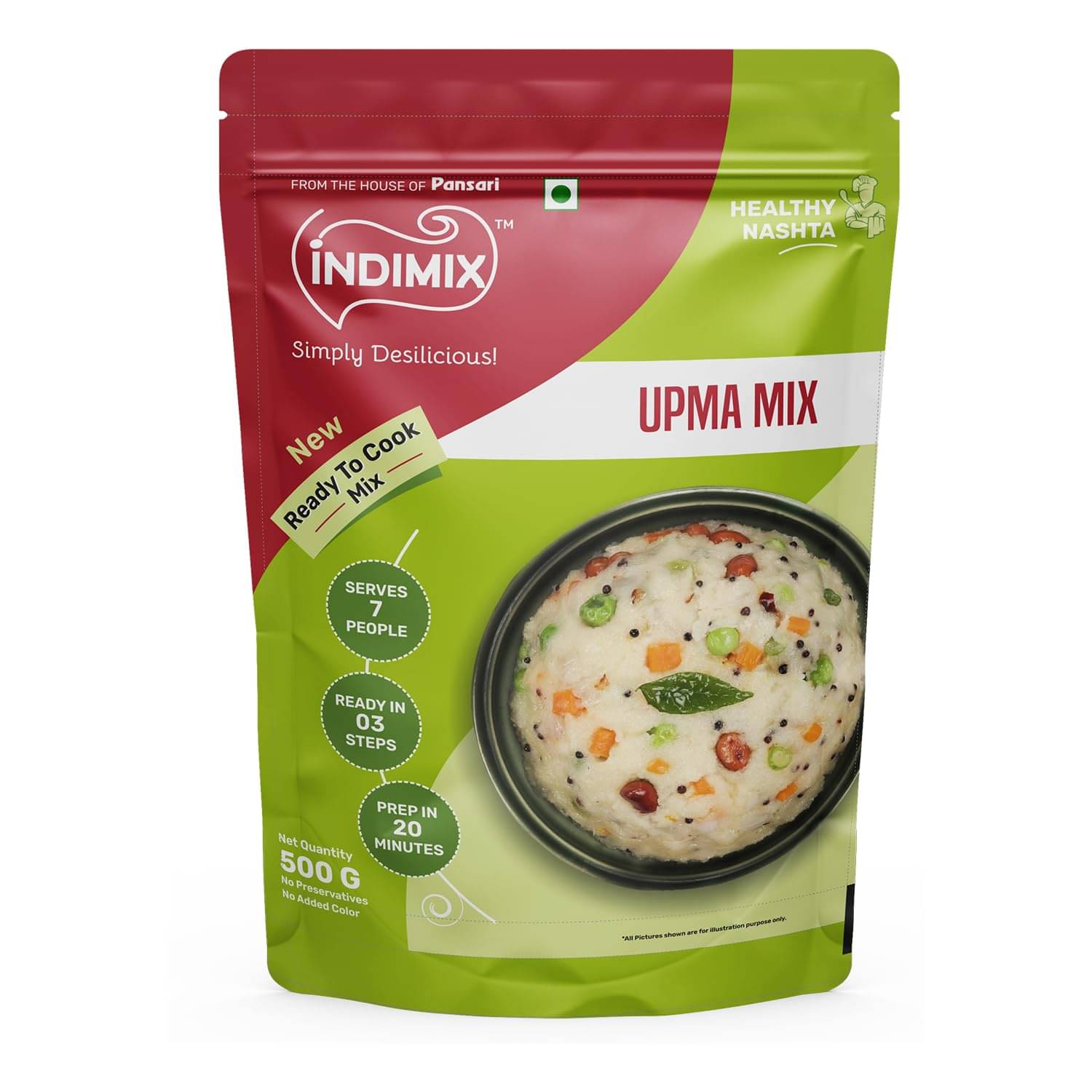 INDIMIX Ready To Cook Upma 500 gm INDIMIX Ready To Cook Upma 500 gm