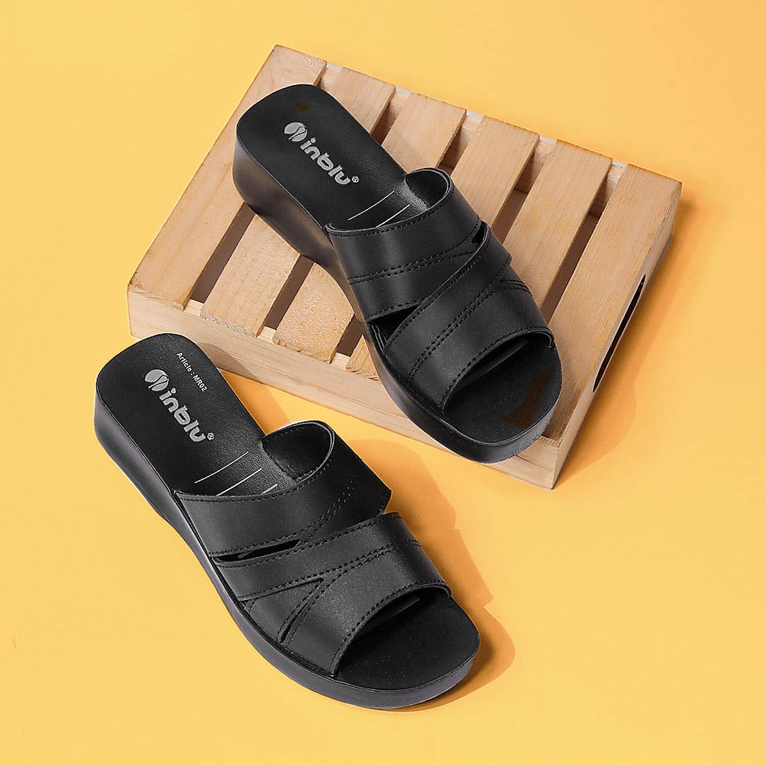     			Inblu Black Women's Slipper