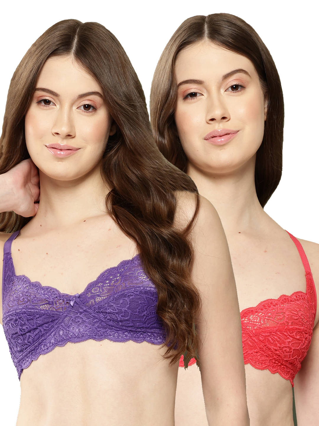 Leading Lady Pack of 2 Nylon Non Padded T-Shirt Bra For Women ( Red )     			Leading Lady Pack of 2 Nylon Non Padded T-Shirt Bra For Women ( Red )