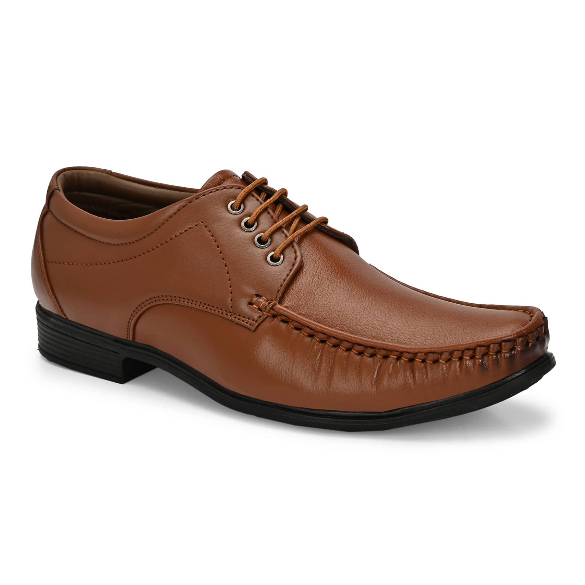     			Leeport Tan Men's Derby Formal Shoes