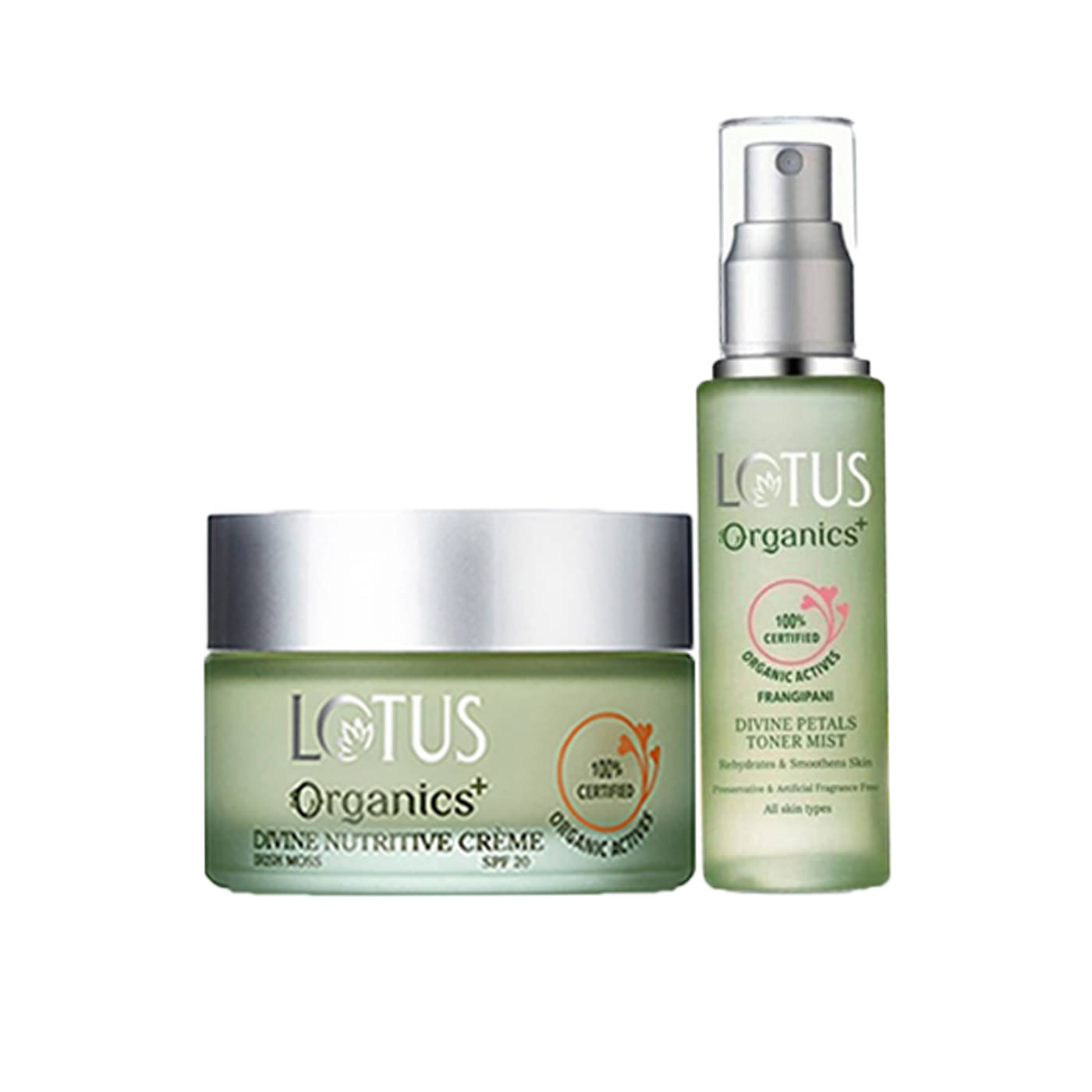 Lotus Organics, Divine Nutritive Cream 50g , Petals Toner Mist 50ml (Pack of 2) Lotus Organics, Divine Nutritive Cream 50g , Petals Toner Mist 50ml (Pack of 2)