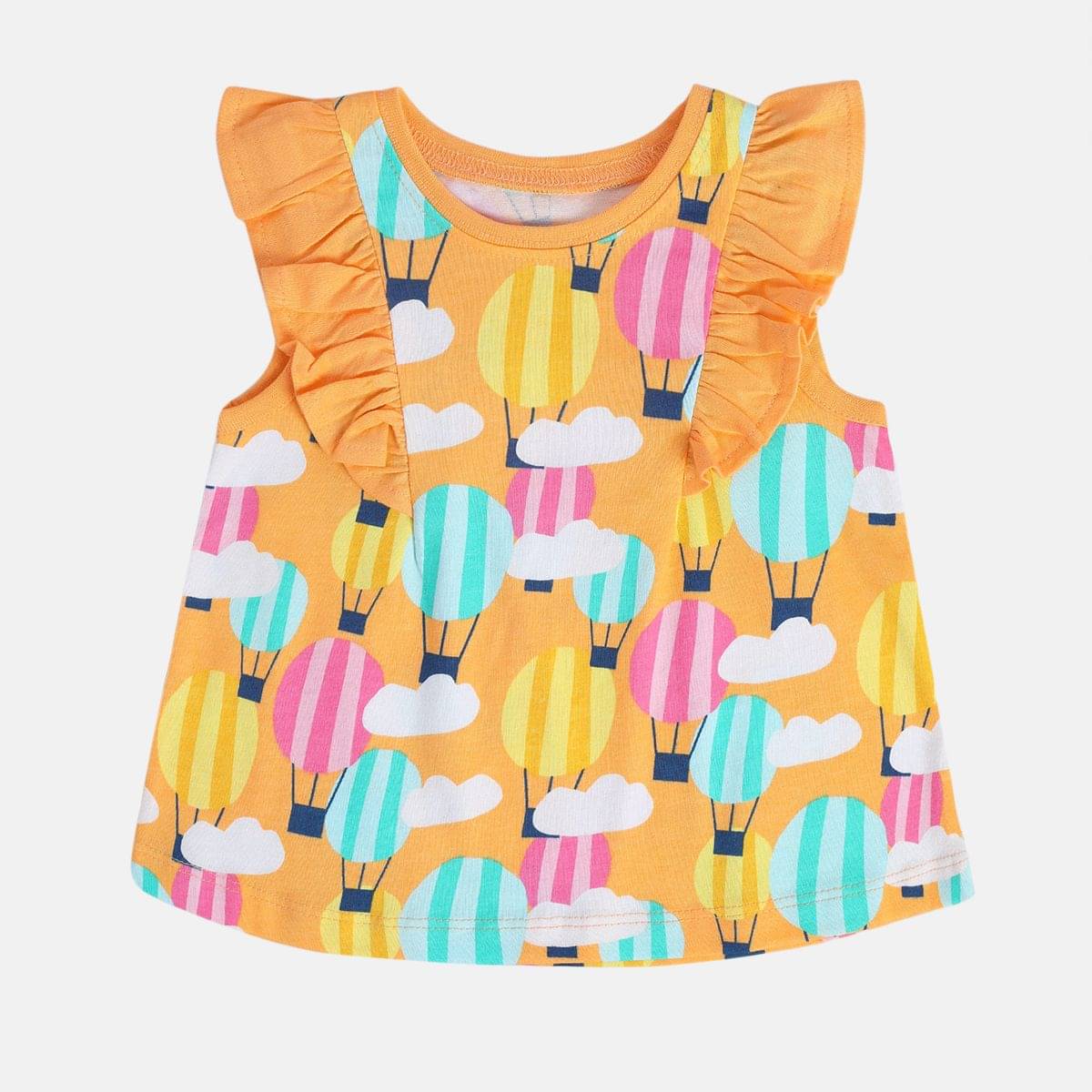     			MINI KLUB Pack of 1 Baby Girls Cotton Top ( Orange )