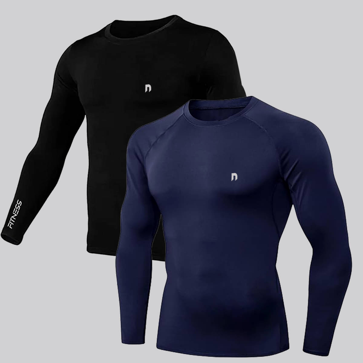 NEVER LOSE Navy Polyester Slim Fit Men's Sports T-Shirt ( Pack of 2 ) NEVER LOSE Navy Polyester Slim Fit Men's Sports T-Shirt ( Pack of 2 )