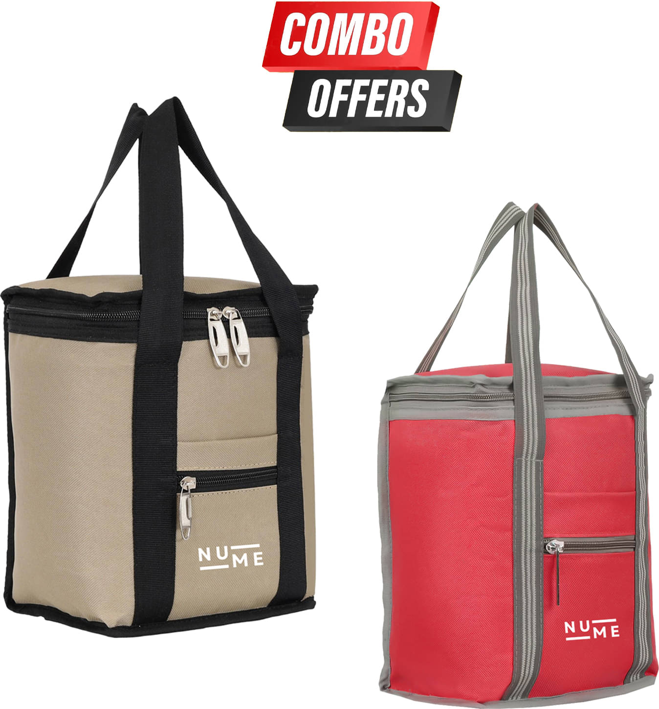     			NuMe Multi Color Polyester Lunch Bag Pack of 2