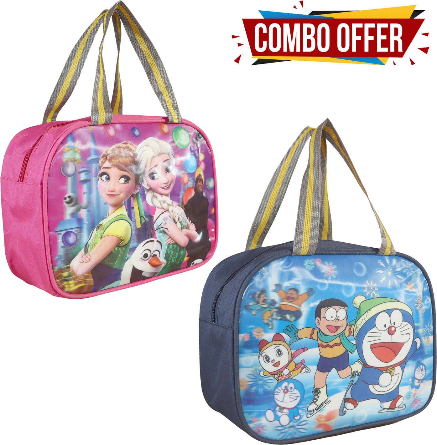     			NuMe Pink Polyester Lunch Bag Pack of 2