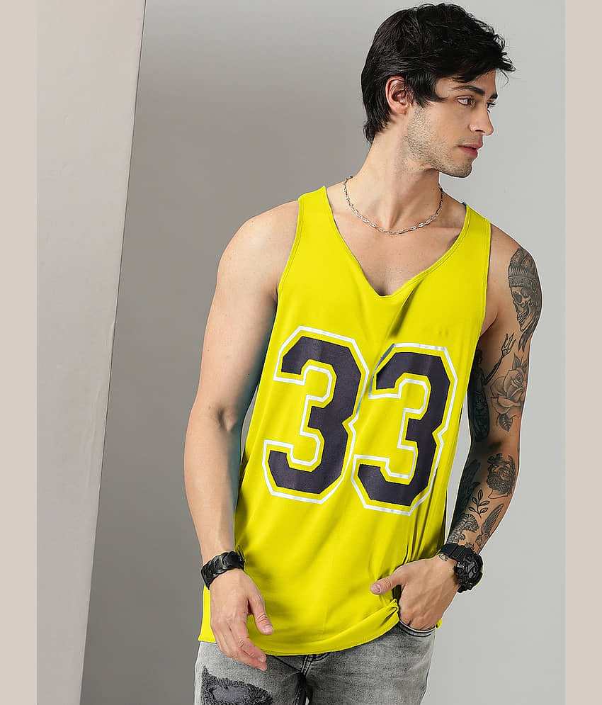 RodZen Pack of 1 Polyester Gym Vest For Men ( Mustard ) - Nightwear & Loungewear | Buy online on ZillyBuy
