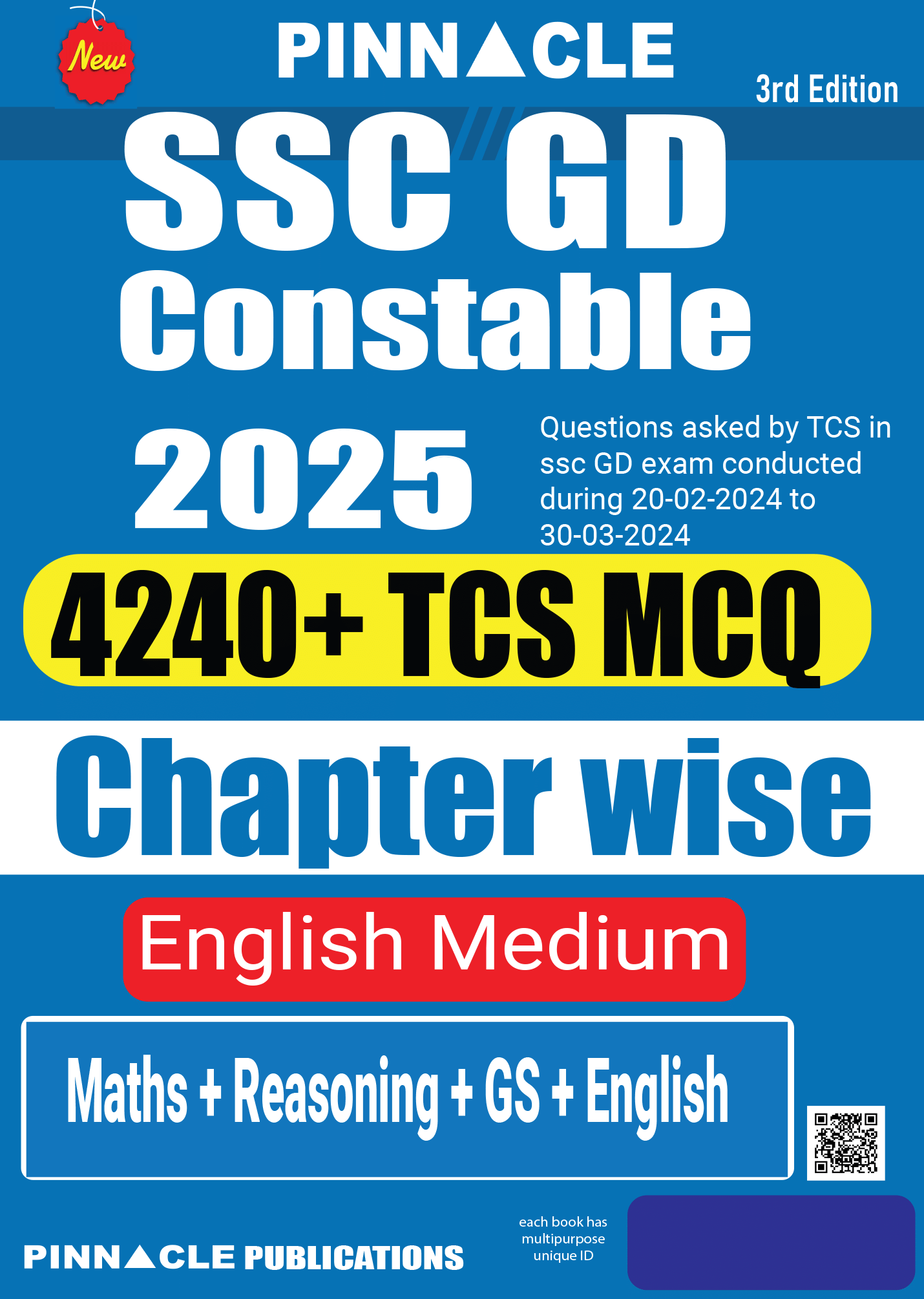     			SSC GD Constable 2025 : 4240+ TCS MCQ chapter wise English medium complete coverage