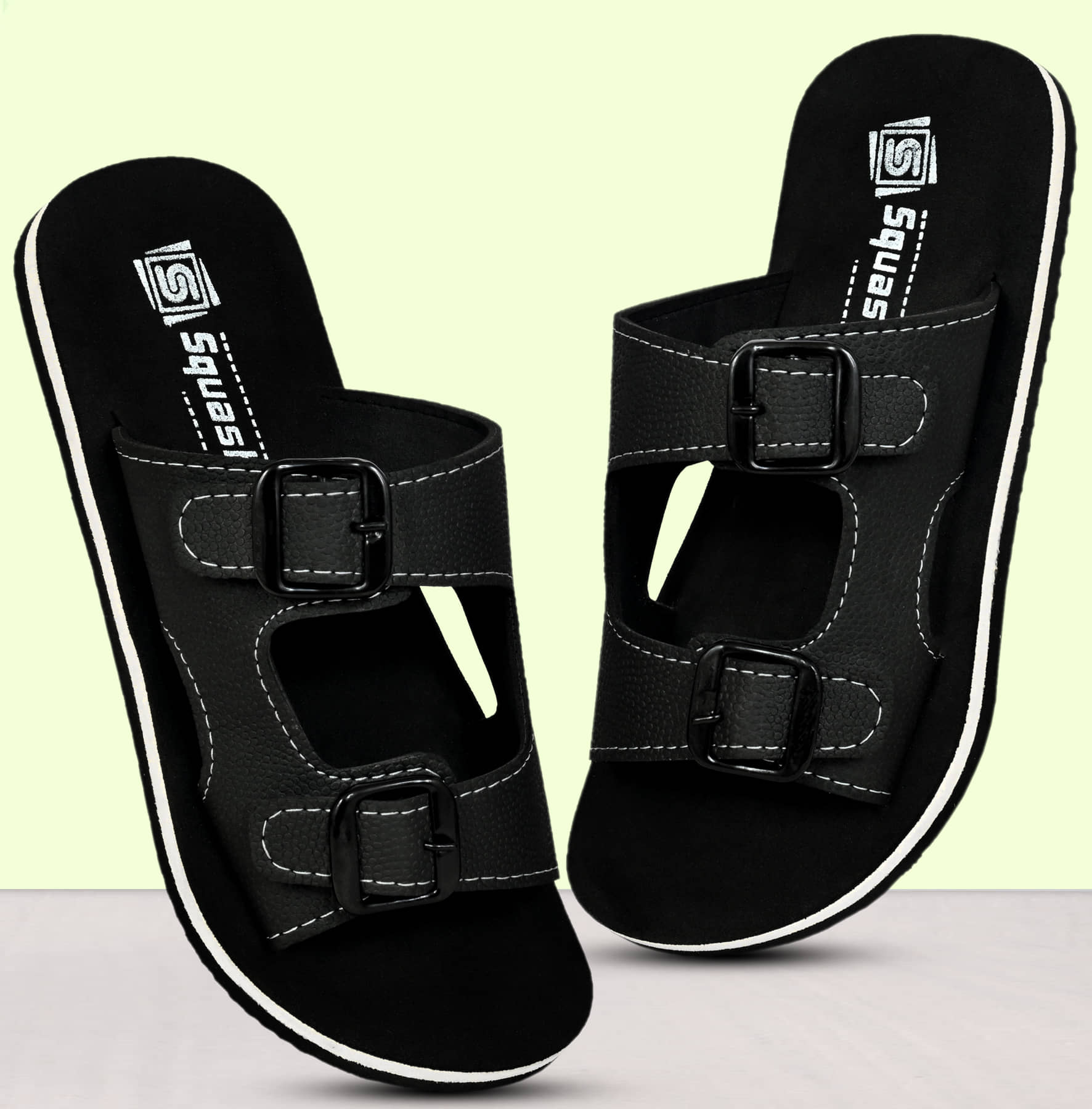 Squash Black Men's Thong Flip Flop
