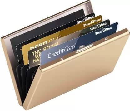     			Stealodeal Steel Card Holder ( Pack 1 )