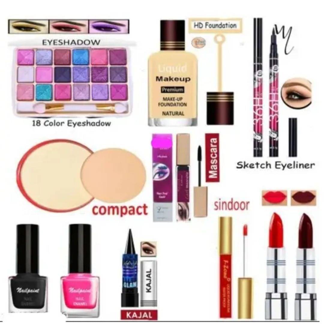     			swenky full coverage makeup kit for women of all age group (Pack of 12)