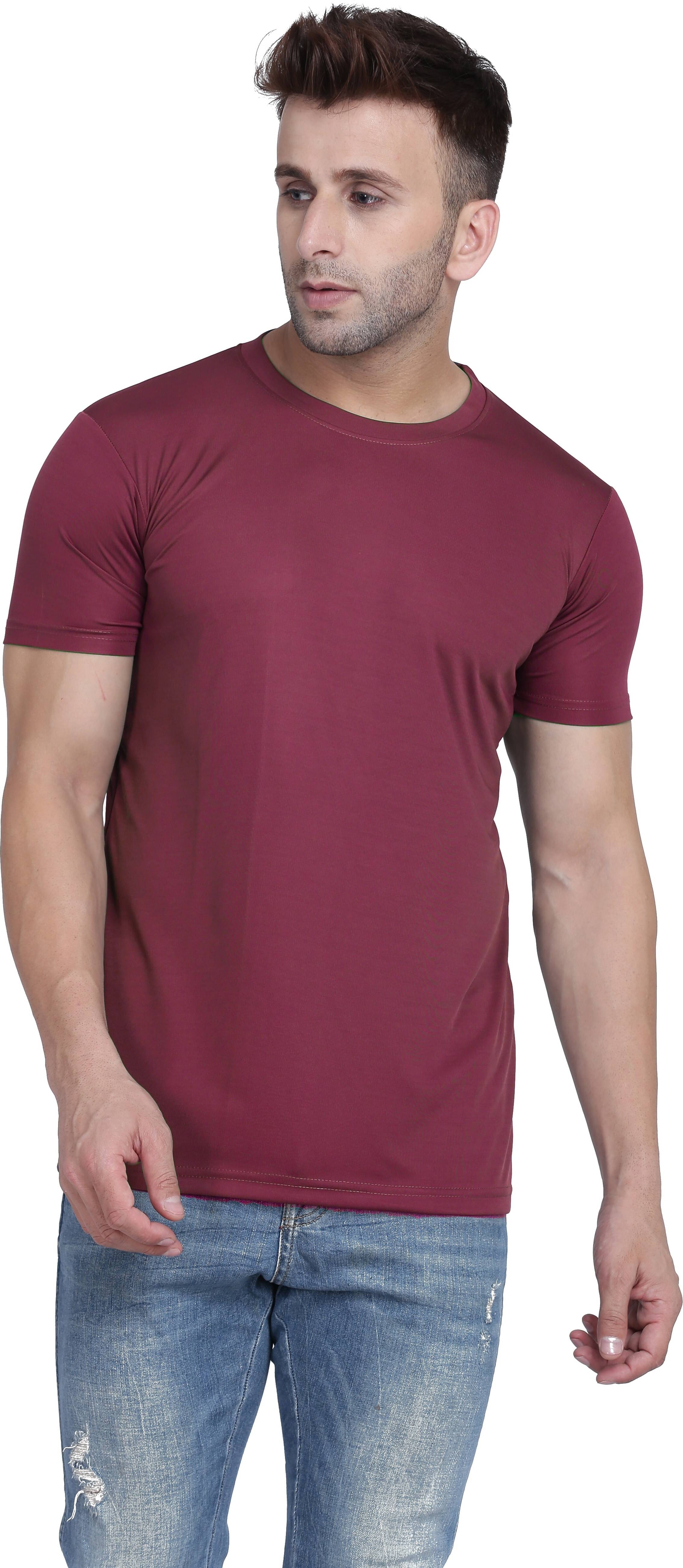 TQH Polyester Regular Fit Solid Half Sleeves Men's Round T-Shirt - Maroon ( Pack of 1 ) TQH Polyester Regular Fit Solid Half Sleeves Men's Round T-Shirt - Maroon ( Pack of 1 )