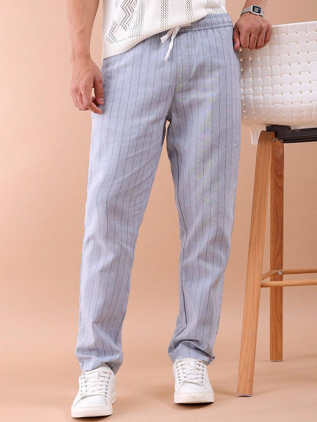     			The Indian Garage Co. Regular Flat Men's Chinos - Blue ( Pack of 1 )