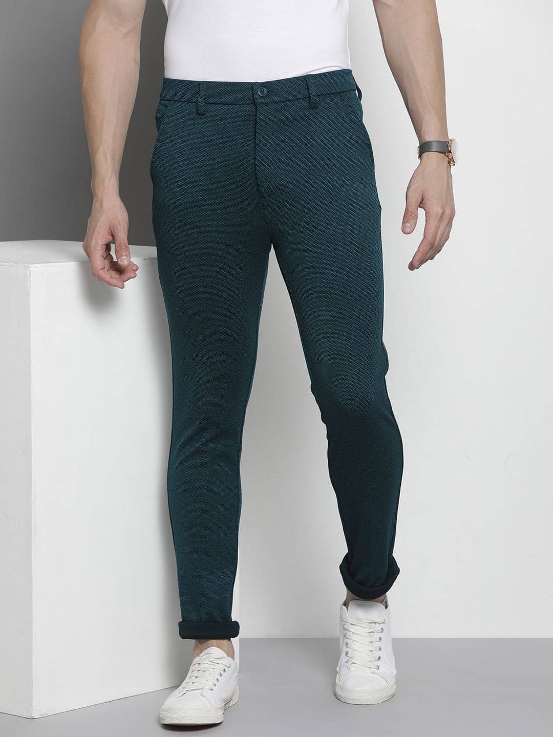     			The Indian Garage Co. Regular Flat Men's Chinos - Dark Green ( Pack of 1 )