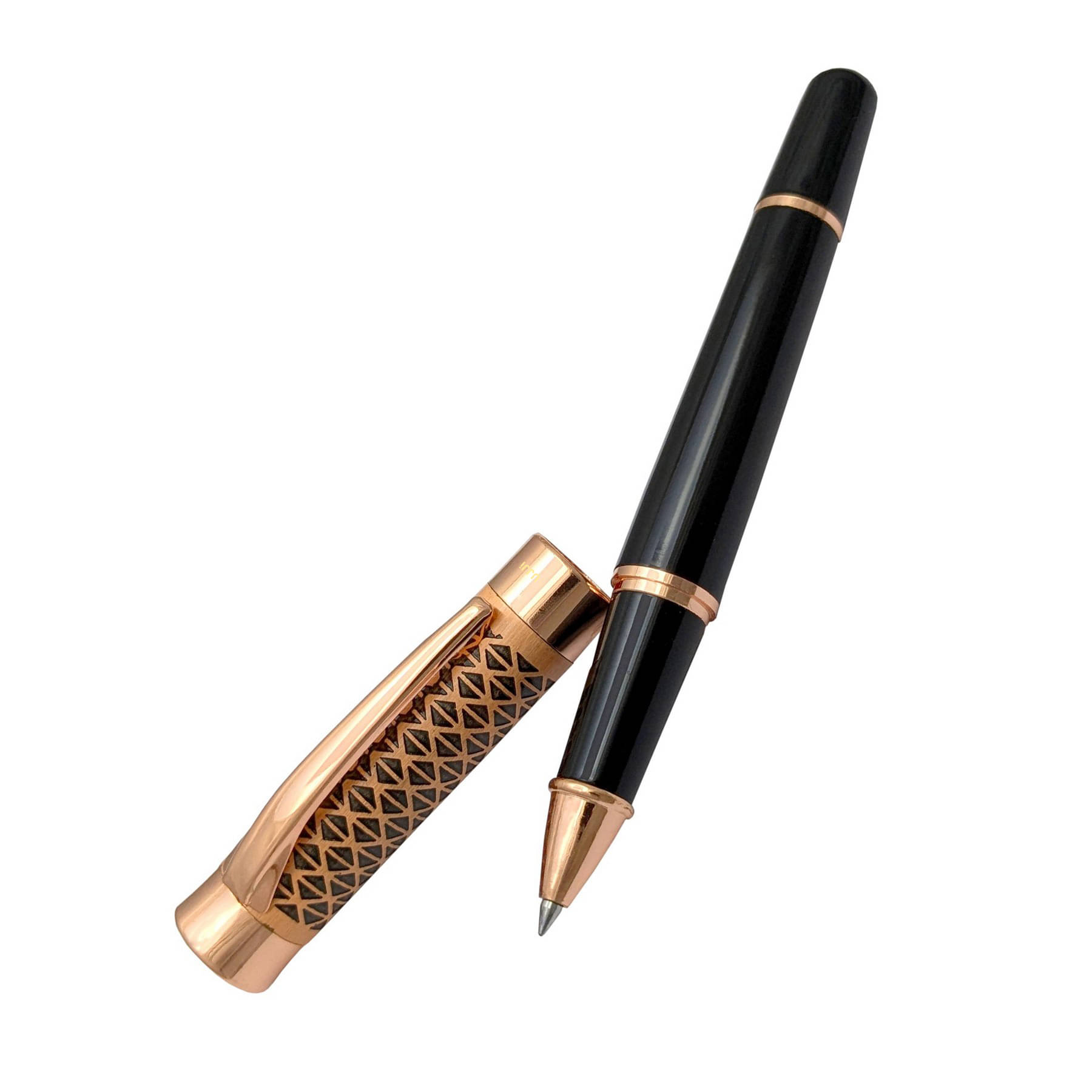 UJJi Antique Deisgn Cap Pen in Black colour Roller Ball Pen UJJi Antique Deisgn Cap Pen in Black colour Roller Ball Pen