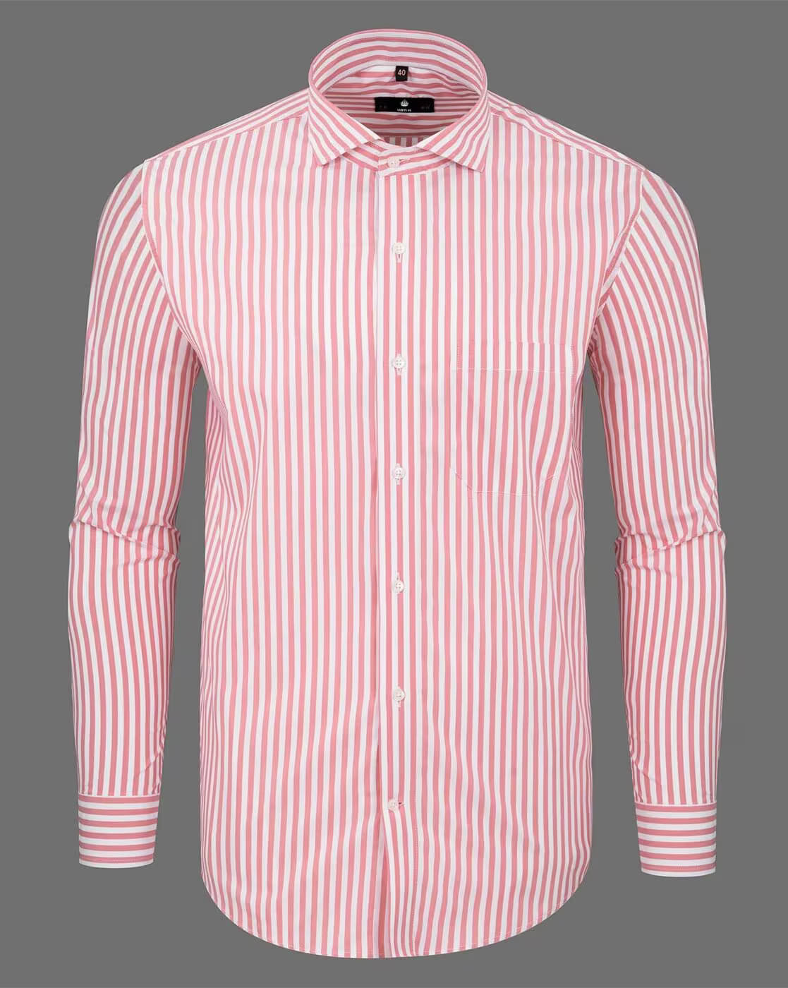     			VERTUSY Cotton Blend Regular Fit Striped Full Sleeves Men's Casual Shirt - Pink ( Pack of 1 )