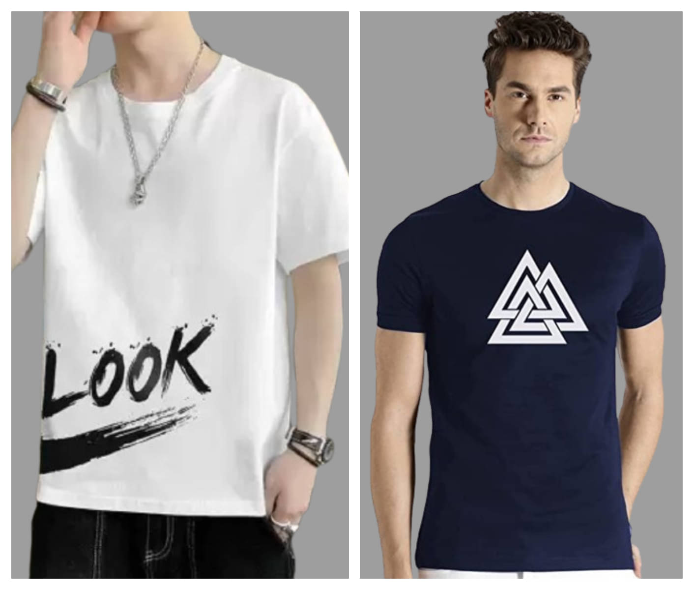 attitude start of fashion Polyester Regular Fit Printed Half Sleeves Men's Round T-Shirt - Blue ( Pack of 2 )     			attitude start of fashion Polyester Regular Fit Printed Half Sleeves Men's Round T-Shirt - Blue ( Pack of 2 )