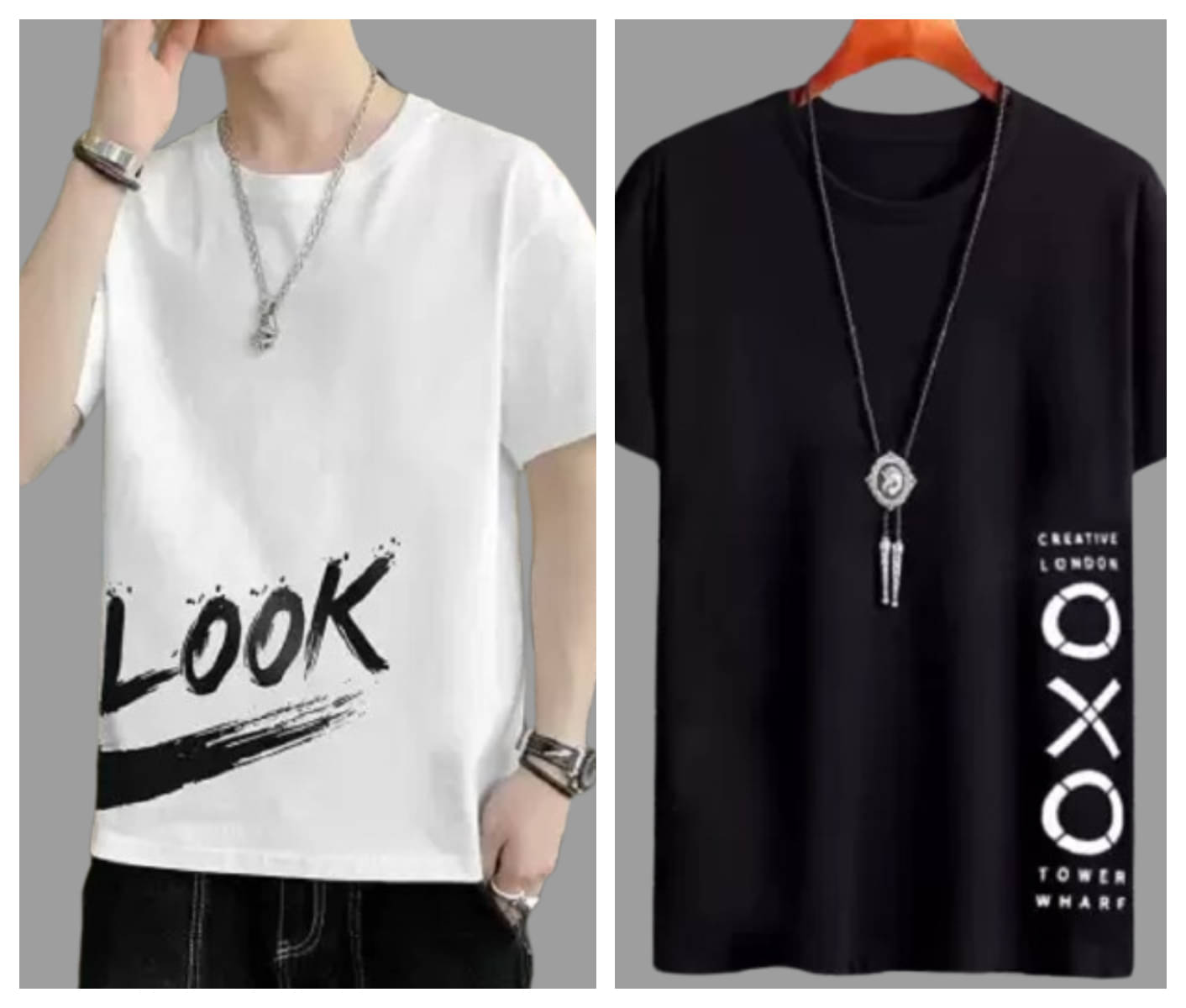 attitude start of fashion Polyester Regular Fit Printed Half Sleeves Men's Round T-Shirt - Black ( Pack of 2 )     			attitude start of fashion Polyester Regular Fit Printed Half Sleeves Men's Round T-Shirt - Black ( Pack of 2 )