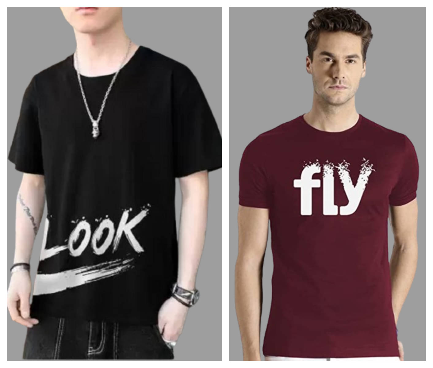 attitude start of fashion Polyester Regular Fit Printed Half Sleeves Men's Round T-Shirt - Maroon ( Pack of 2 ) attitude start of fashion Polyester Regular Fit Printed Half Sleeves Men's Round T-Shirt - Maroon ( Pack of 2 )