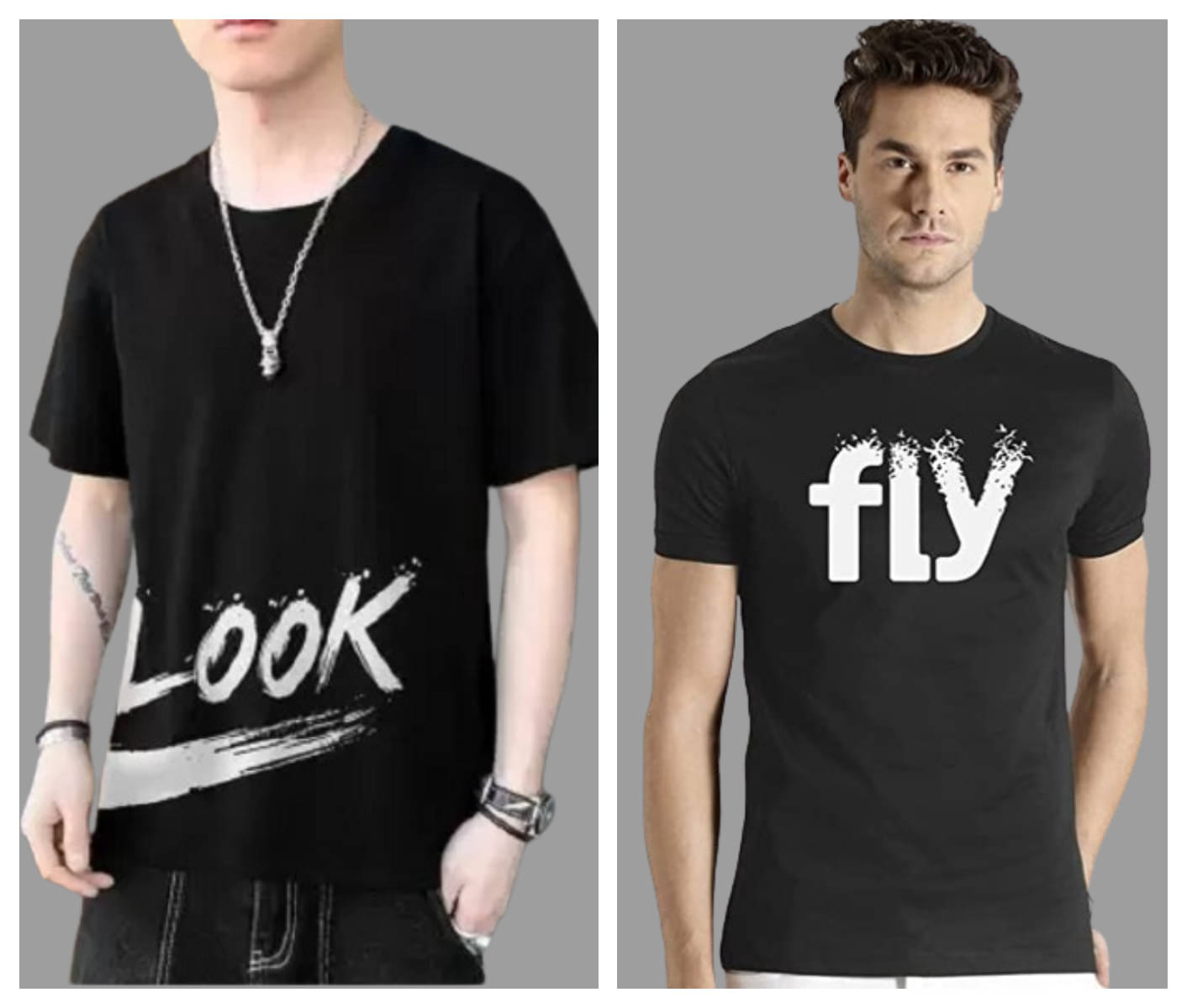 attitude start of fashion Polyester Regular Fit Printed Half Sleeves Men's Round T-Shirt - Black ( Pack of 2 ) attitude start of fashion Polyester Regular Fit Printed Half Sleeves Men's Round T-Shirt - Black ( Pack of 2 )