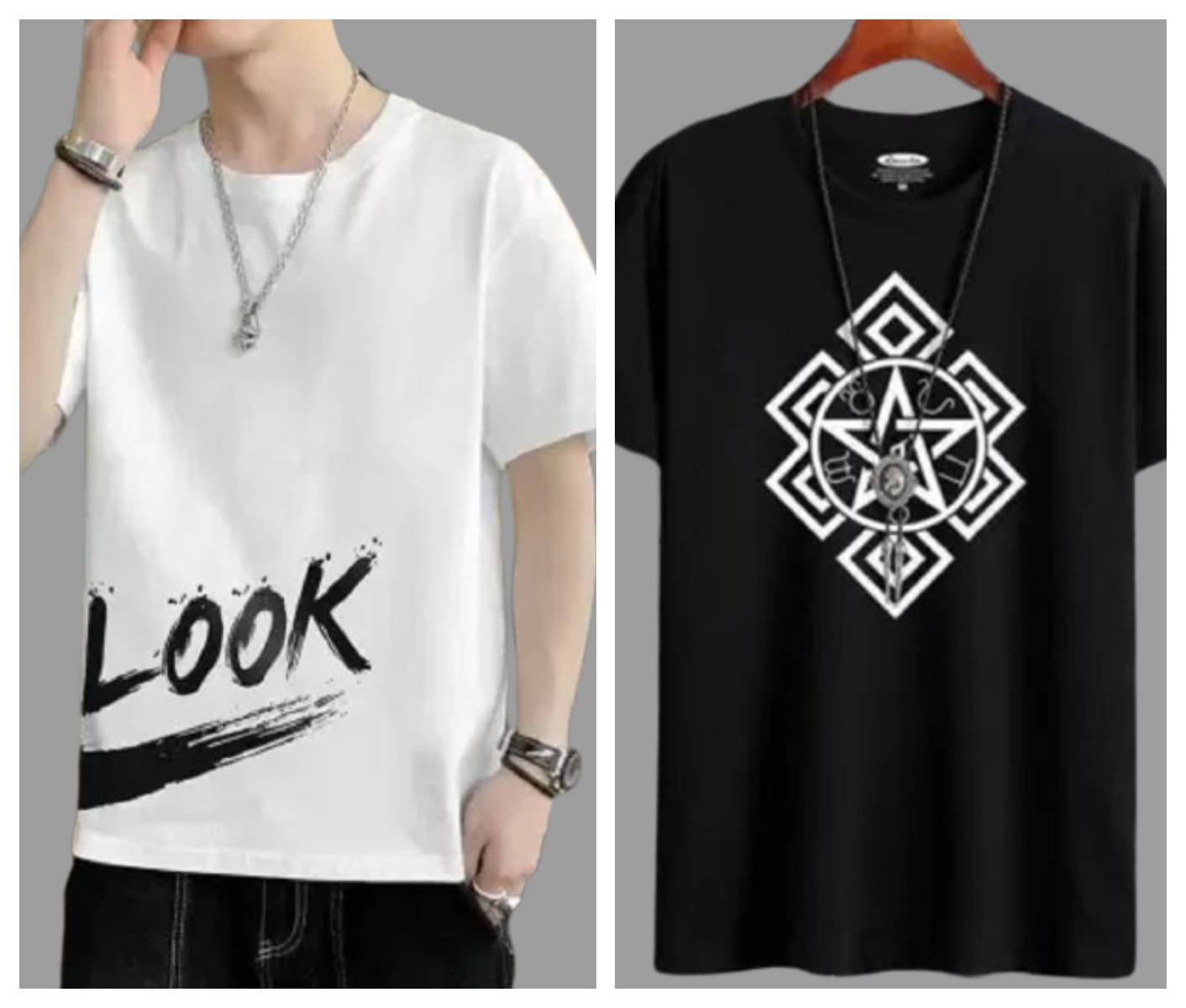 attitude start of fashion Polyester Regular Fit Printed Half Sleeves Men's Round T-Shirt - Black ( Pack of 2 ) attitude start of fashion Polyester Regular Fit Printed Half Sleeves Men's Round T-Shirt - Black ( Pack of 2 )