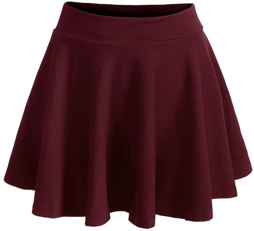 ADOKEDO Maroon Polyester Women's Flared Skirt ( Pack of 1 ) ADOKEDO Maroon Polyester Women's Flared Skirt ( Pack of 1 )