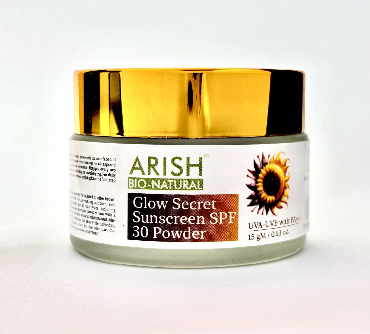 ARISH BIO-NATURAL SPF 30 Sunscreen Powder For All Skin Type ( Pack of 1 ) ARISH BIO-NATURAL SPF 30 Sunscreen Powder For All Skin Type ( Pack of 1 )