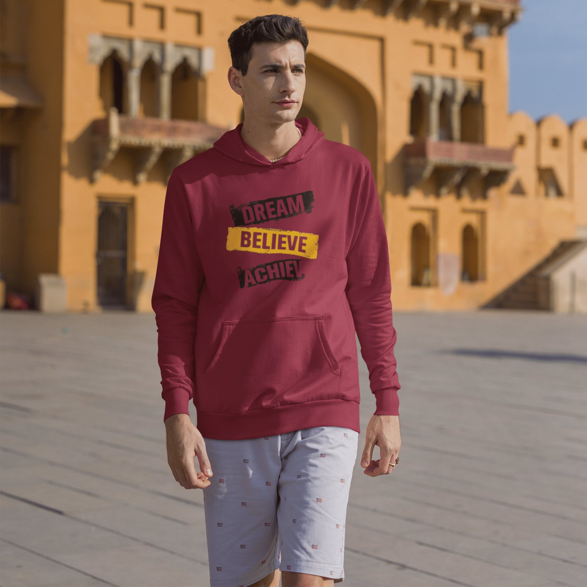 BICHARA Polyester Hooded Men's Sweatshirt - Maroon ( Pack of 1 )     			BICHARA Polyester Hooded Men's Sweatshirt - Maroon ( Pack of 1 )